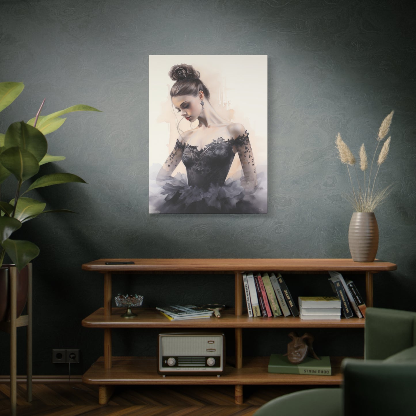 Pointes and Platforms, Gallery Wrapped Canvas, Ballerina Beauty, Ballet Art Canvas – Lola