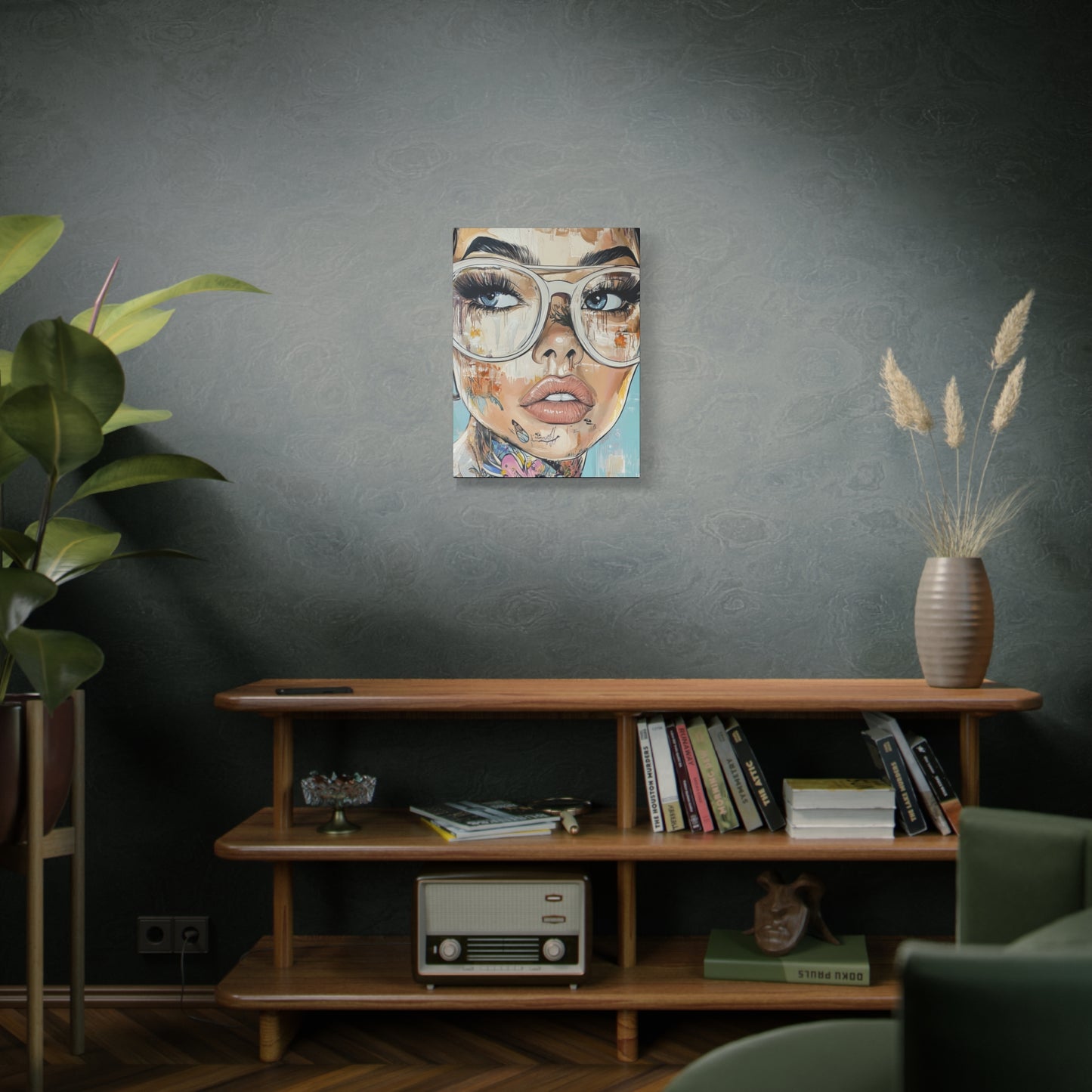 Canvas Gallery Wrap, Ladies in Lenses Wall Art, Abstract Femme Girl Art - Sabine