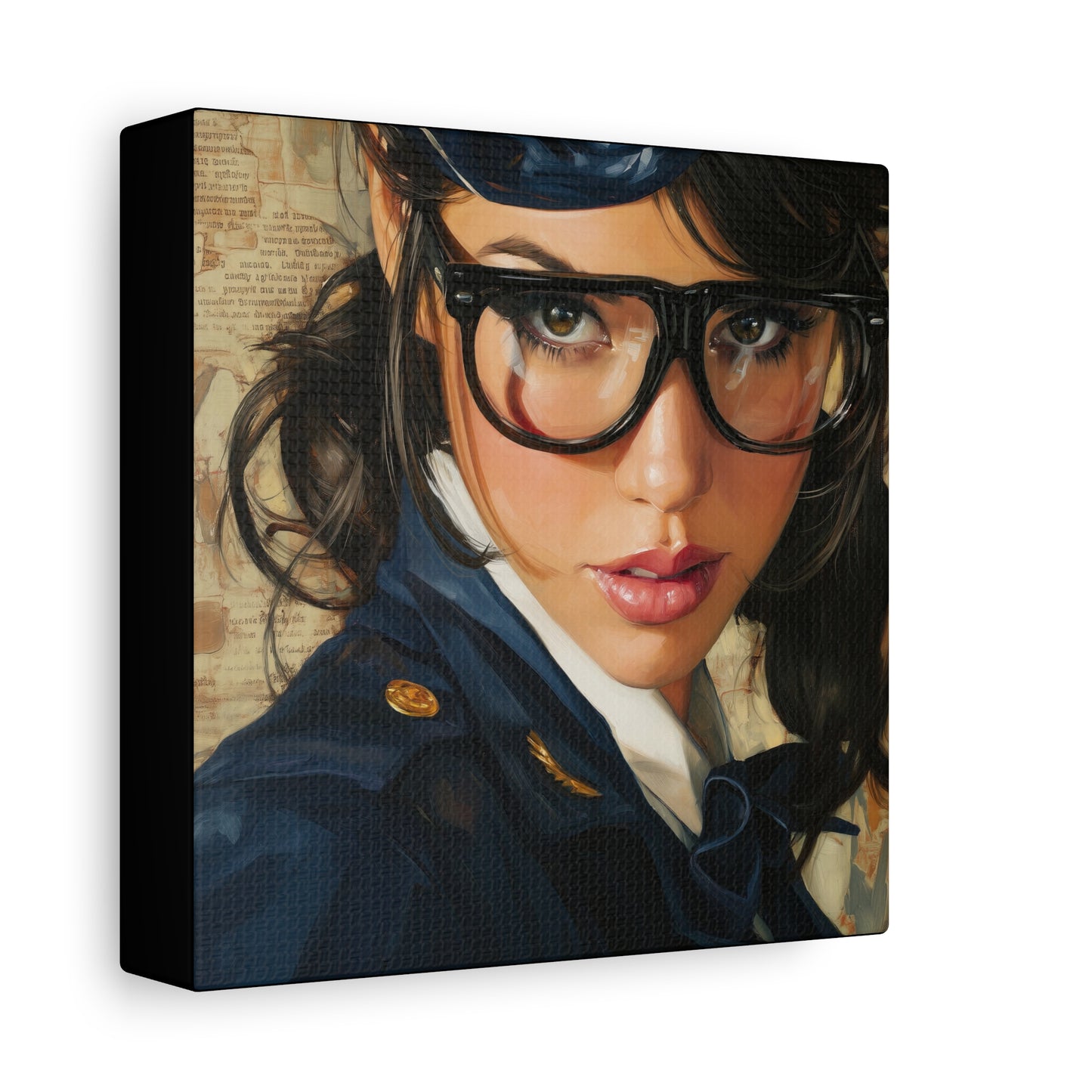 Gallery Wrapped Canvas, Liberty and Lace Art Canvas, Erotic Pinup Art Canvas – Lizzy