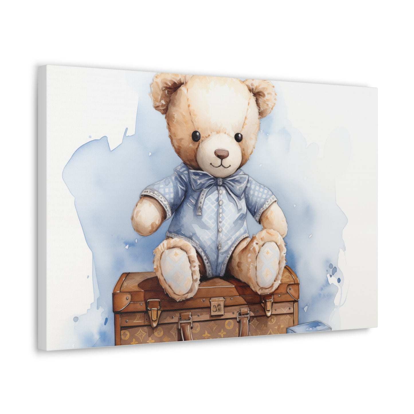 Canvas Gallery Wrap - LV Bear Wall Art - Blu