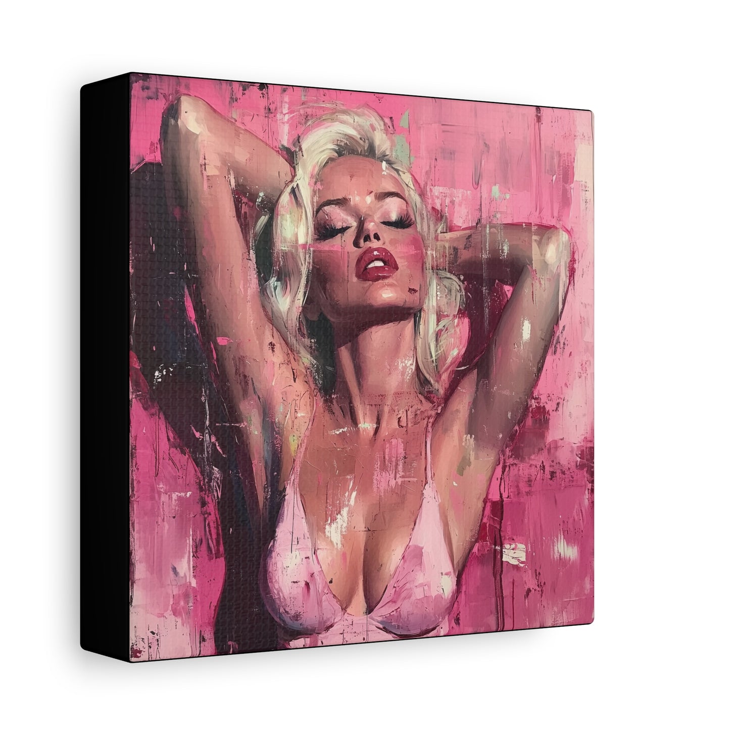 Gallery Wrapped Canvas, Guilt and Grit Adult Art Canvas, Erotic Pinup Art Canvas – Roxie