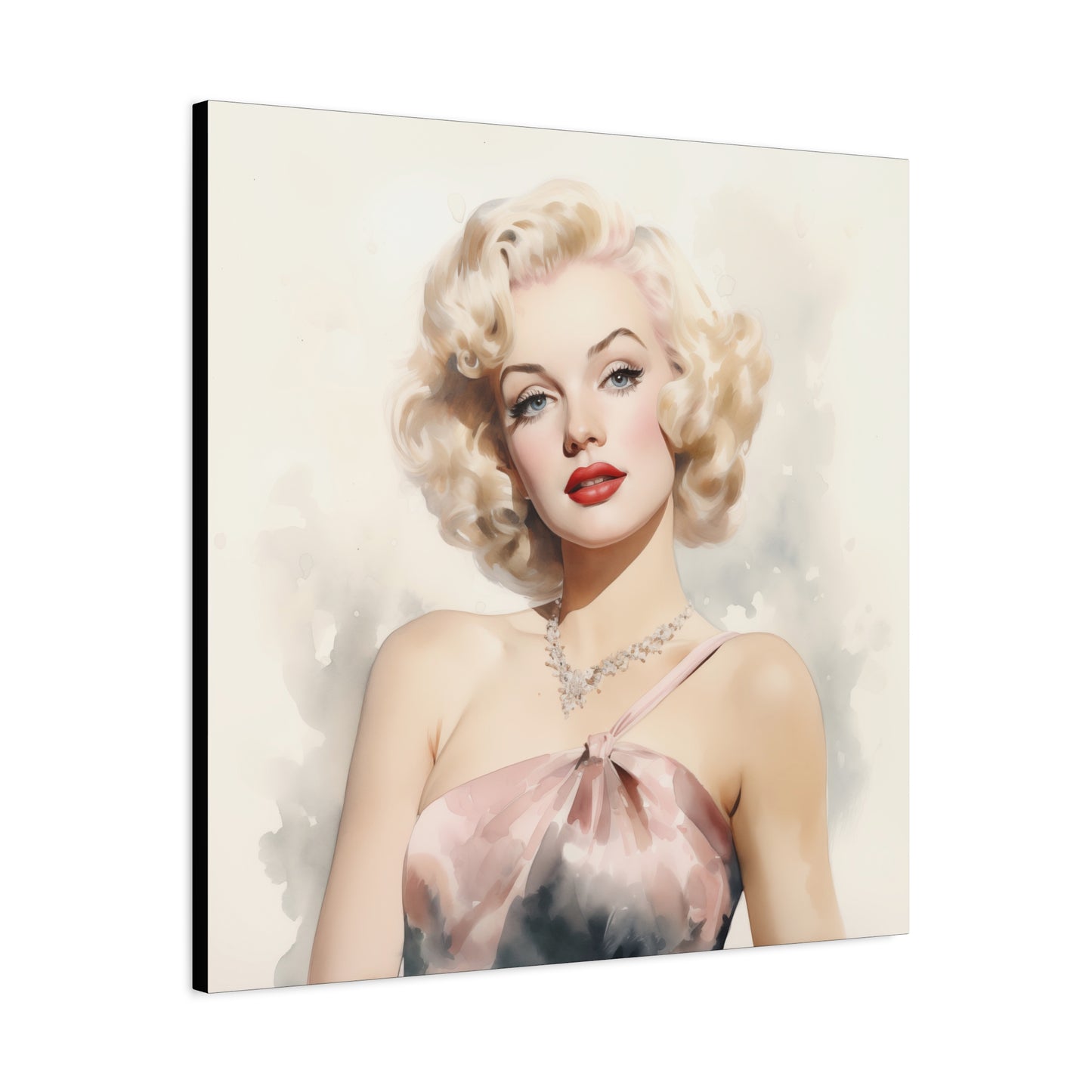 Canvas Wall Art, Gallery Wrapped Pop Art, Celebrity Wall Art – Marilyn Monroe - Pink