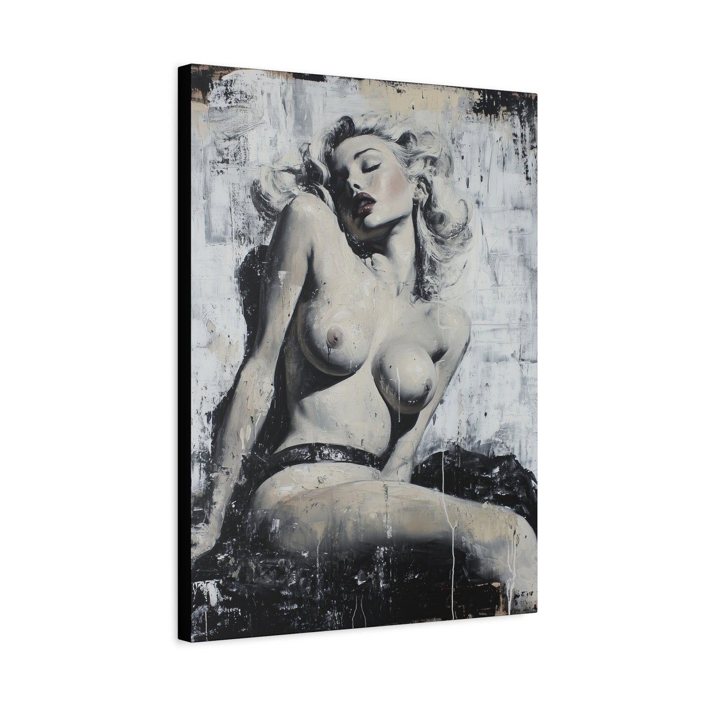 Gallery Wrapped Canvas, Guilt and Grit Adult Art Canvas, Erotic Pinup Art Canvas – Livia