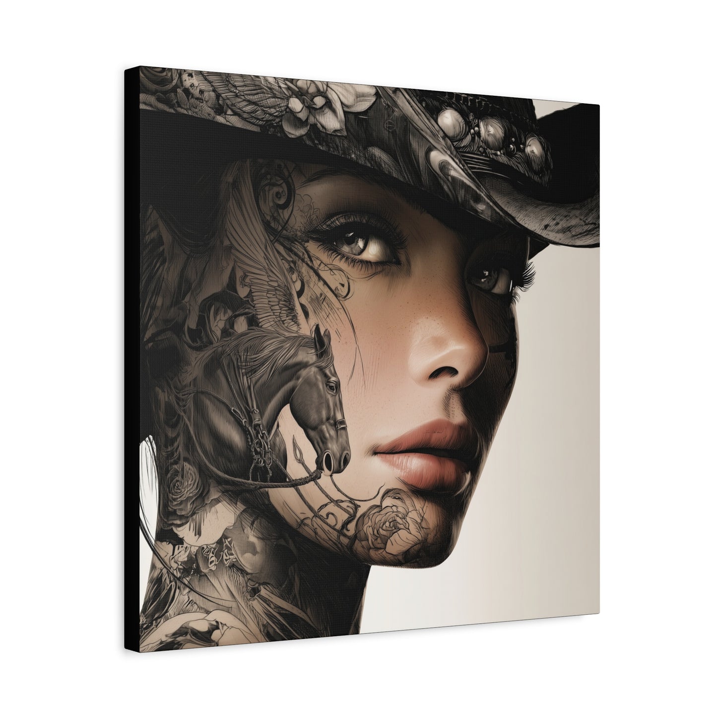 Gallery Wrapped Canvas, Wranglers and Wreckage Art Canvas, Erotic Pinup Art Canvas – Memphis