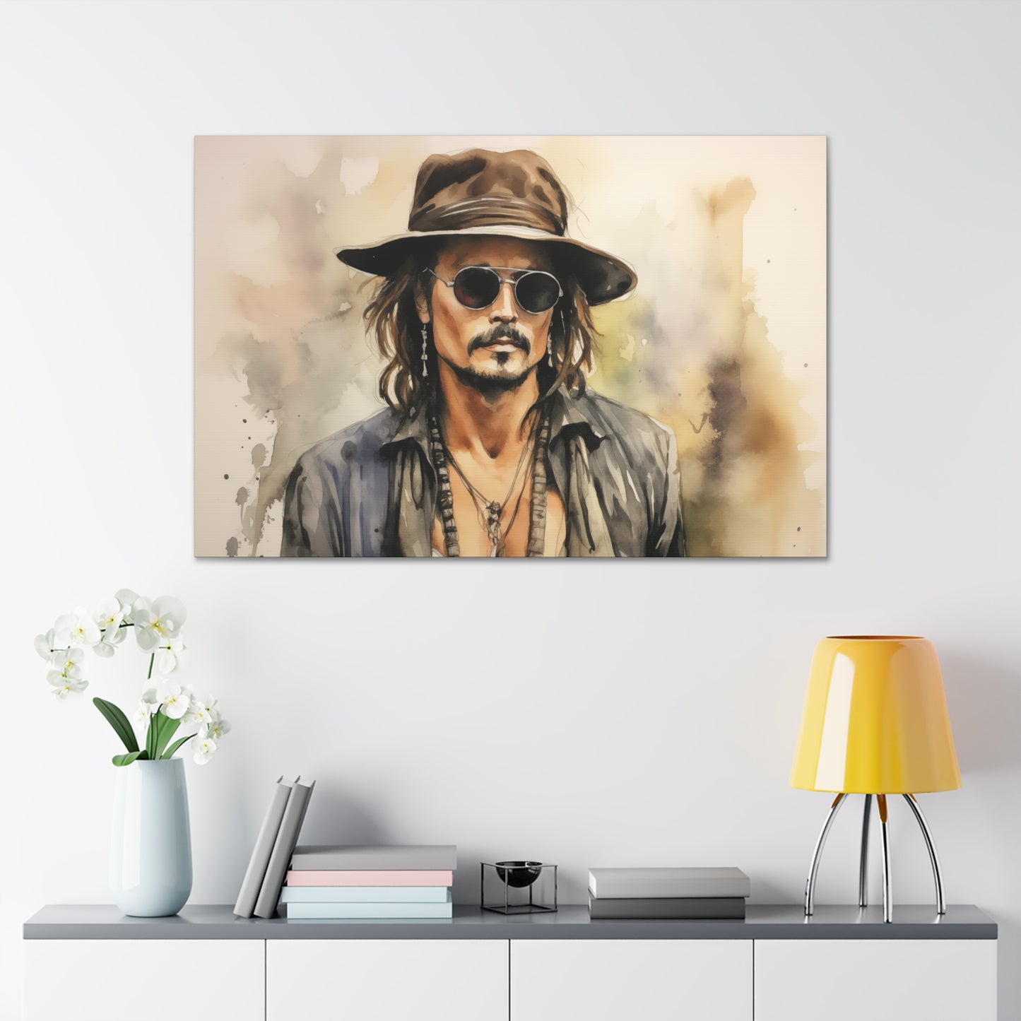Gallery Wrapped Canvas, Celebrity Inspired, Pop Art Canvas – Johnny