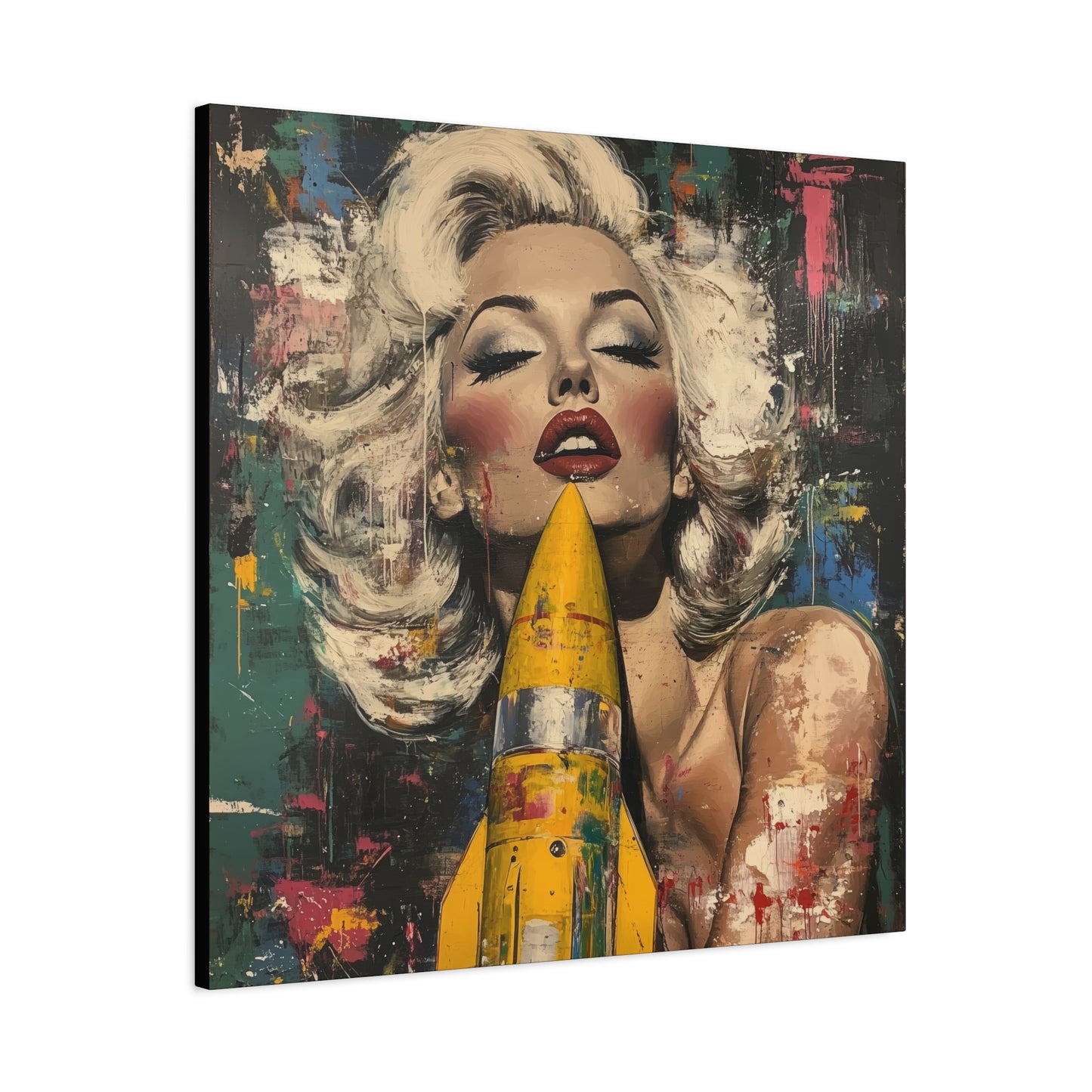 Gallery Wrapped Canvas, Guilt and Grit Adult Art Canvas, Erotic Pinup Art Canvas – Jennifer