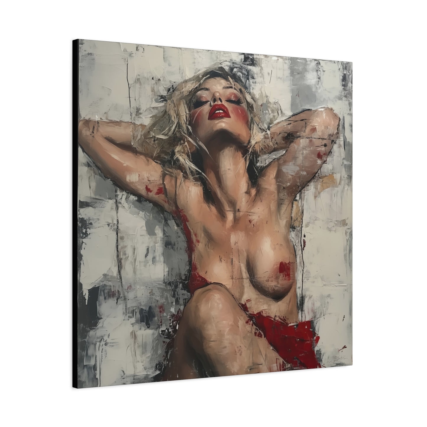 Gallery Wrapped Canvas, Guilt and Grit Adult Art Canvas, Erotic Pinup Art Canvas – Seraphine