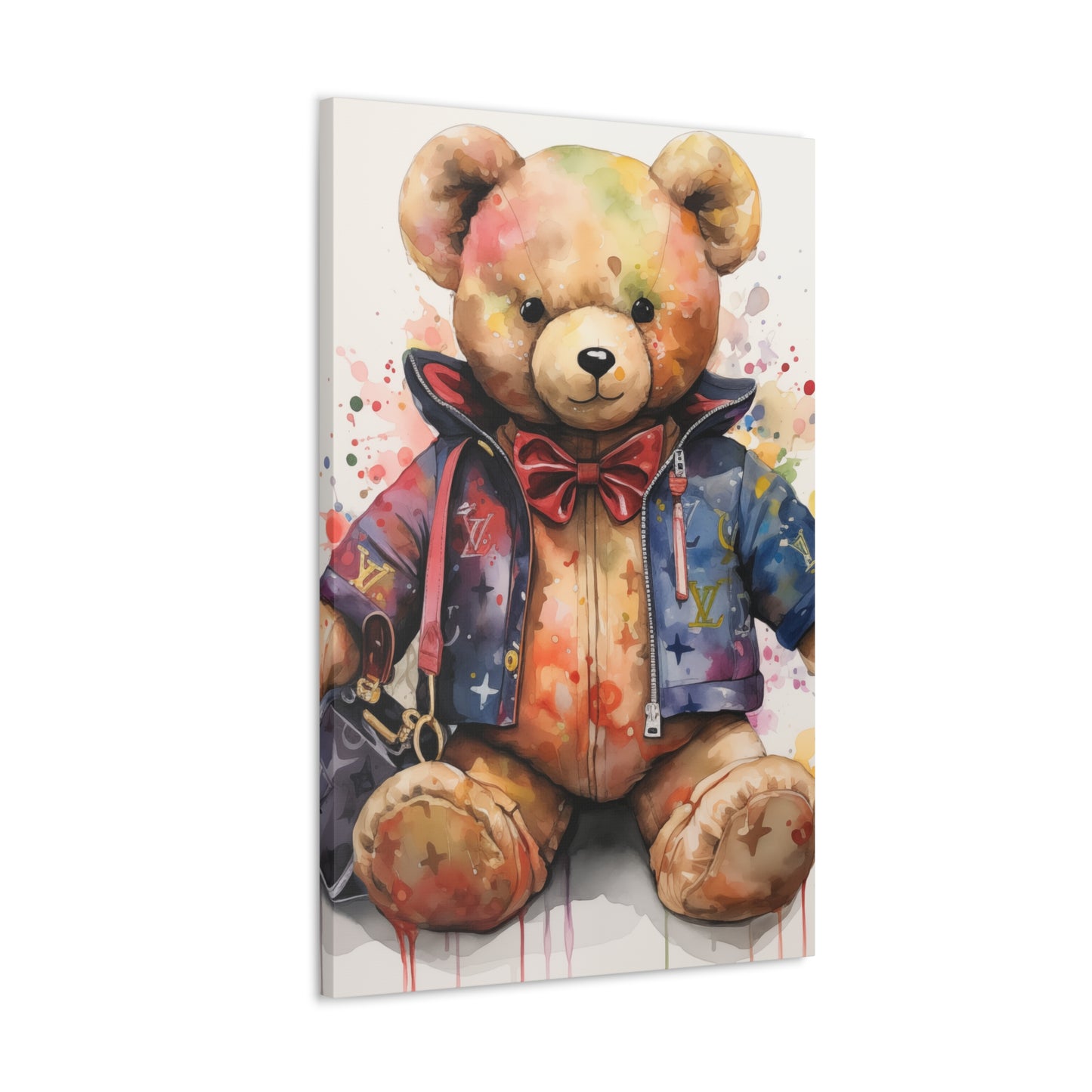 Canvas Gallery Wrap - LV Bear Wall Art - Drip