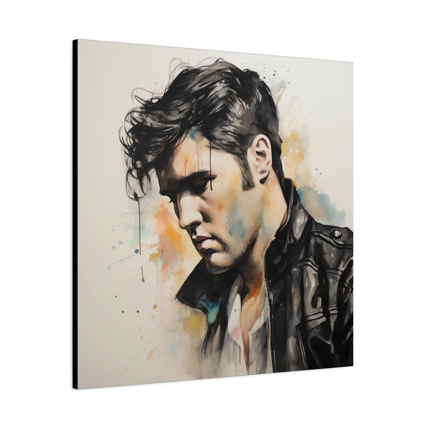 Gallery Wrapped Canvas, Celebrity Inspired, Pop Art Canvas – Elvis Also