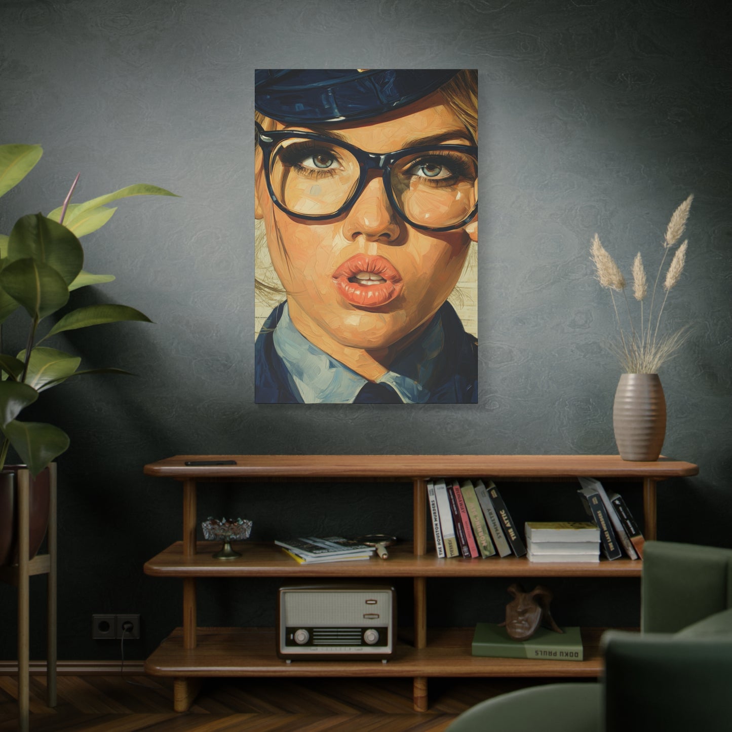 Gallery Wrapped Canvas, Liberty and Lace Art Canvas, Erotic Pinup Art Canvas – Dixie