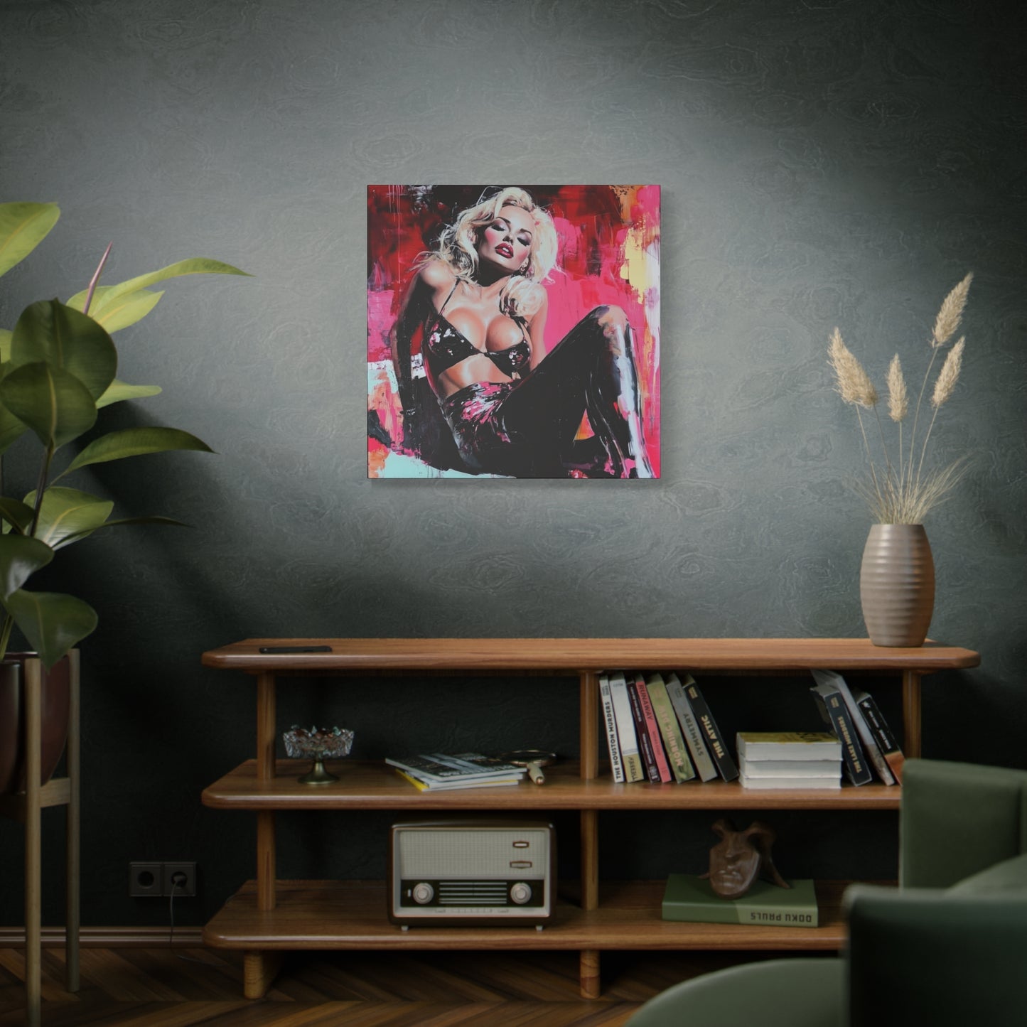 Gallery Wrapped Canvas, Guilt and Grit Adult Art Canvas, Erotic Pinup Art Canvas – Lila