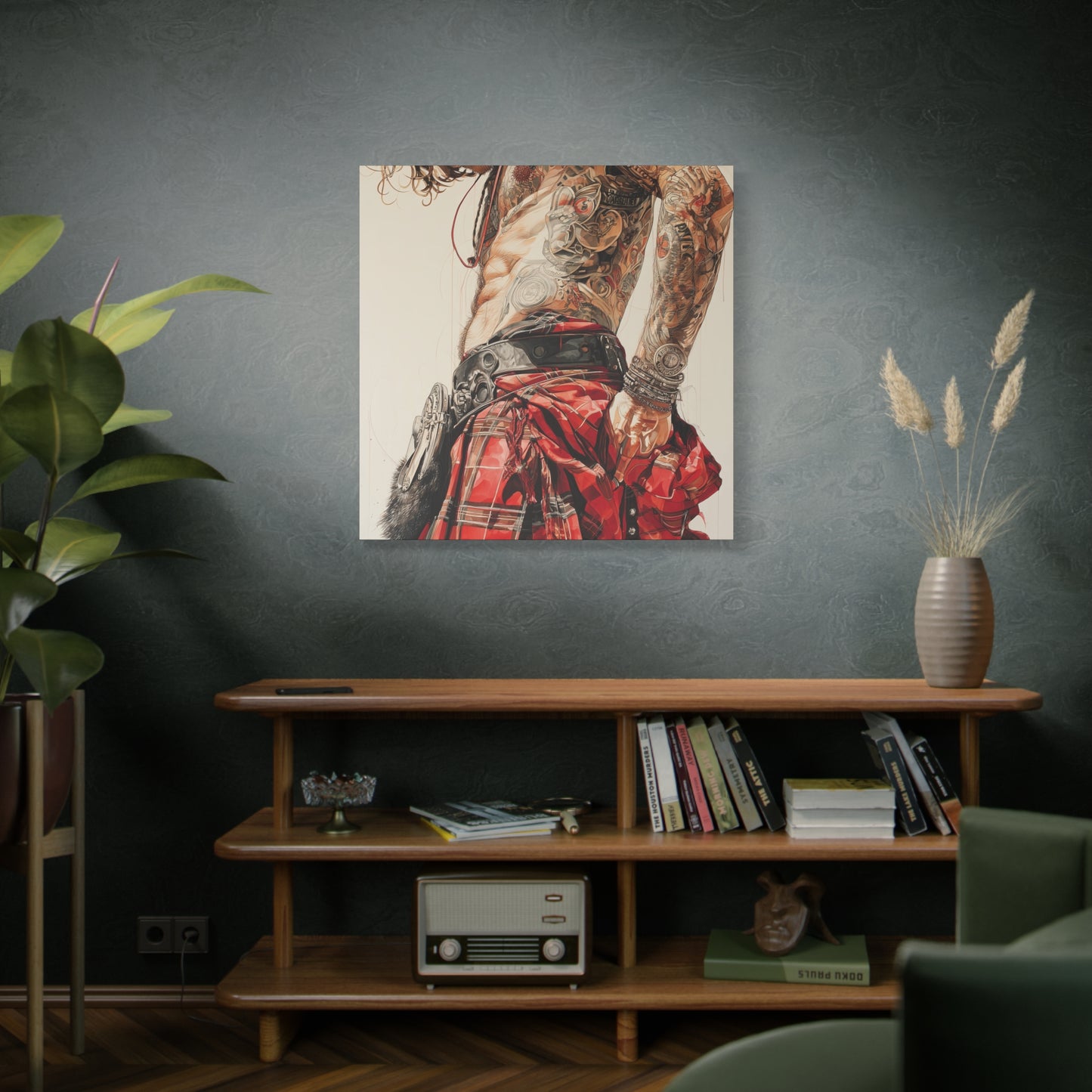 Gallery Wrapped Canvas, Kilts and Carnage Art Canvas, Erotic Pinup Art Canvas – Ronan