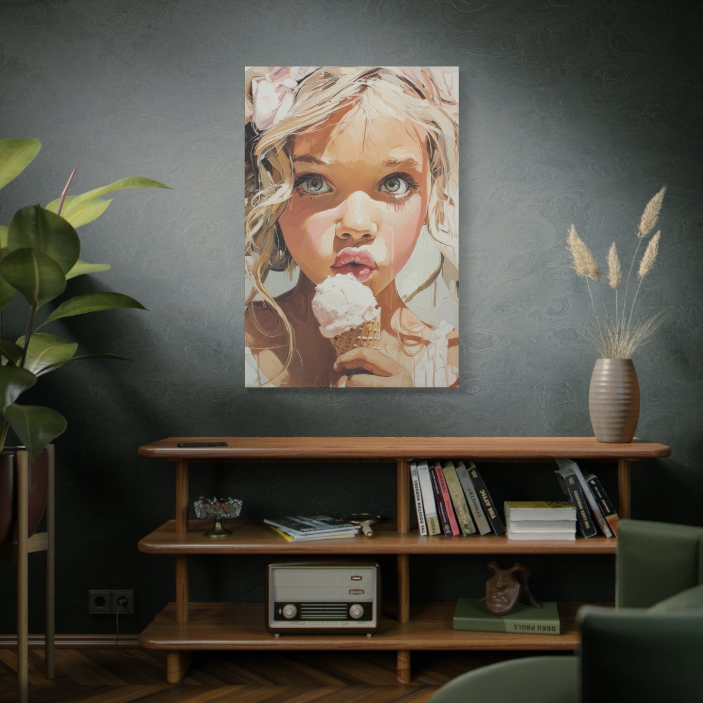 Gallery Wrapped Canvas, Sweet Summer Nostalgia, Sugar and Spice Art Canvas, Ice Cream Dreams Art – Briony