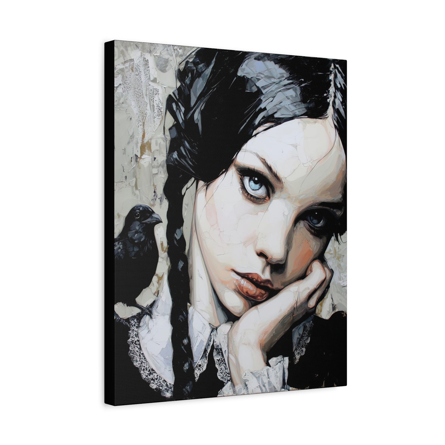 Gallery Wrapped Canvas, Myth and Bones Gothic Art Canvas, Dark Muse Canvas - Wendy