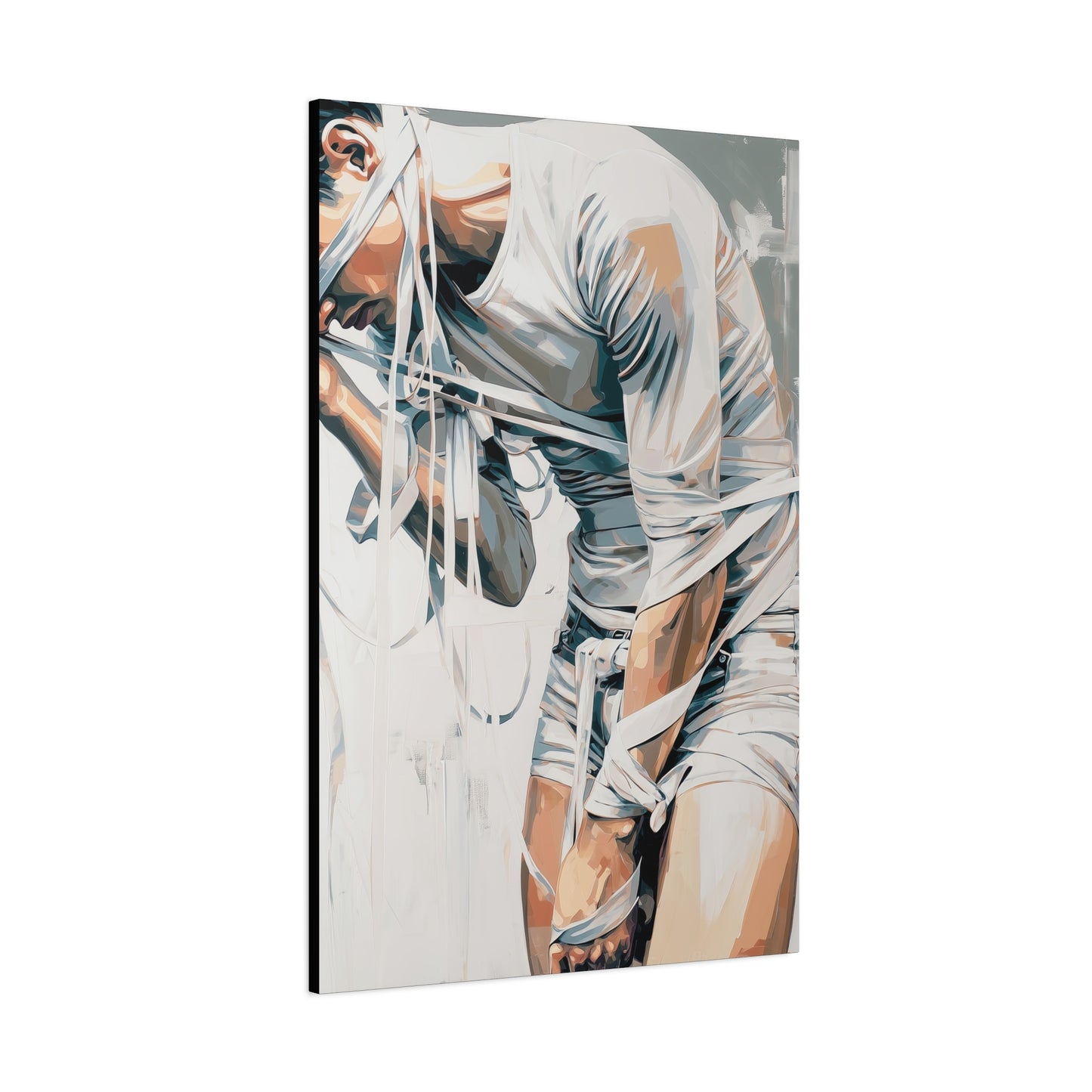 Gallery Wrapped Canvas, Ropes and Reverence Art Canvas, Erotic Shibari Art Canvas – Armand