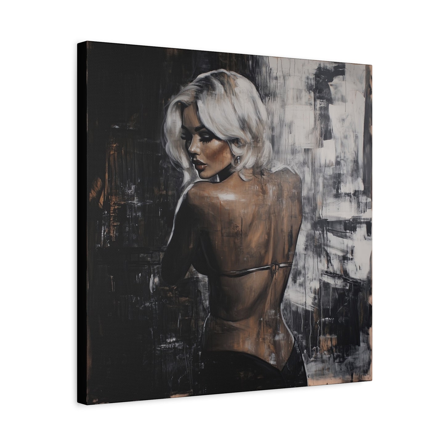 Gallery Wrapped Canvas, Guilt and Grit Adult Art Canvas, Erotic Pinup Art Canvas – Odette