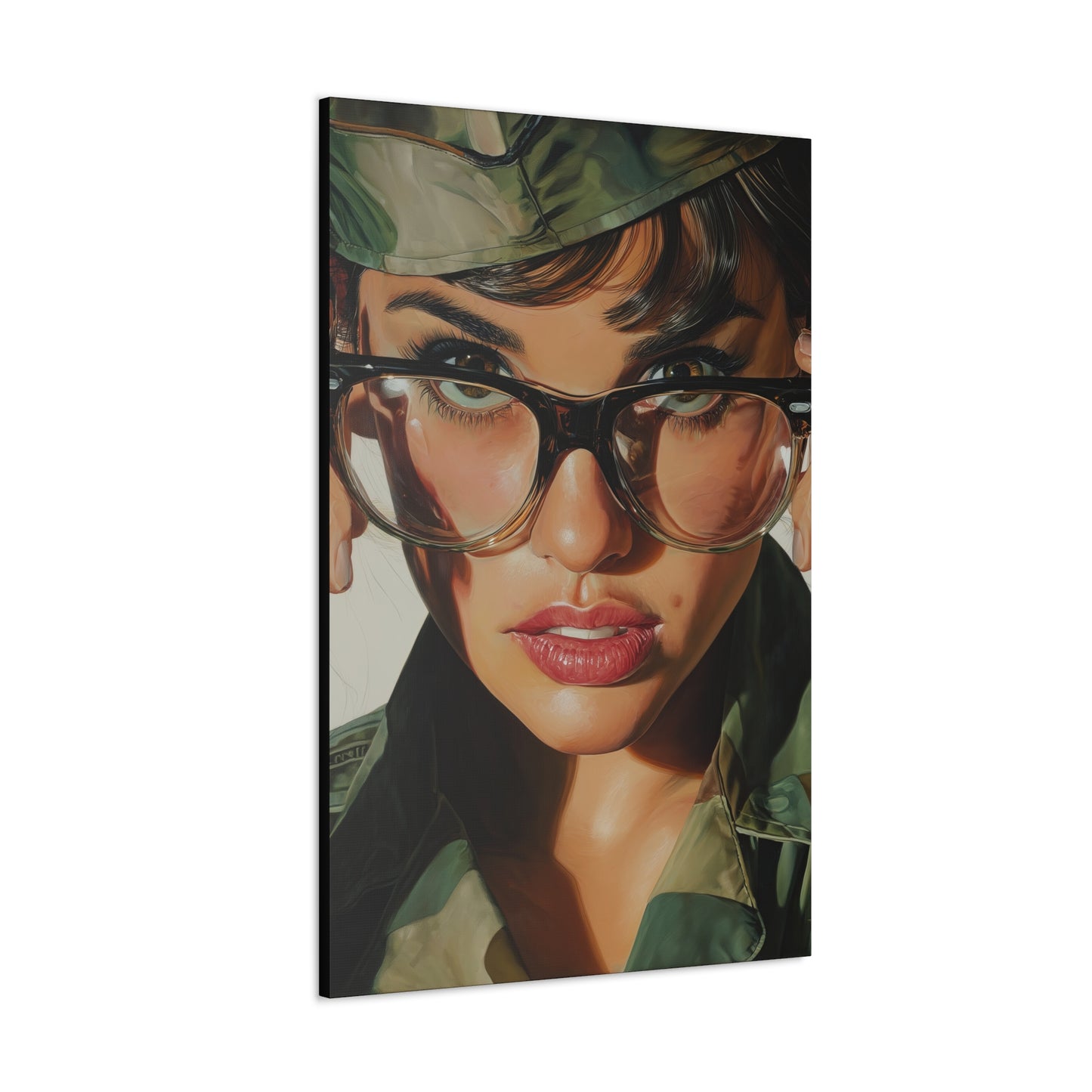 Gallery Wrapped Canvas, Liberty and Lace Art Canvas, Erotic Pinup Art Canvas – Erica