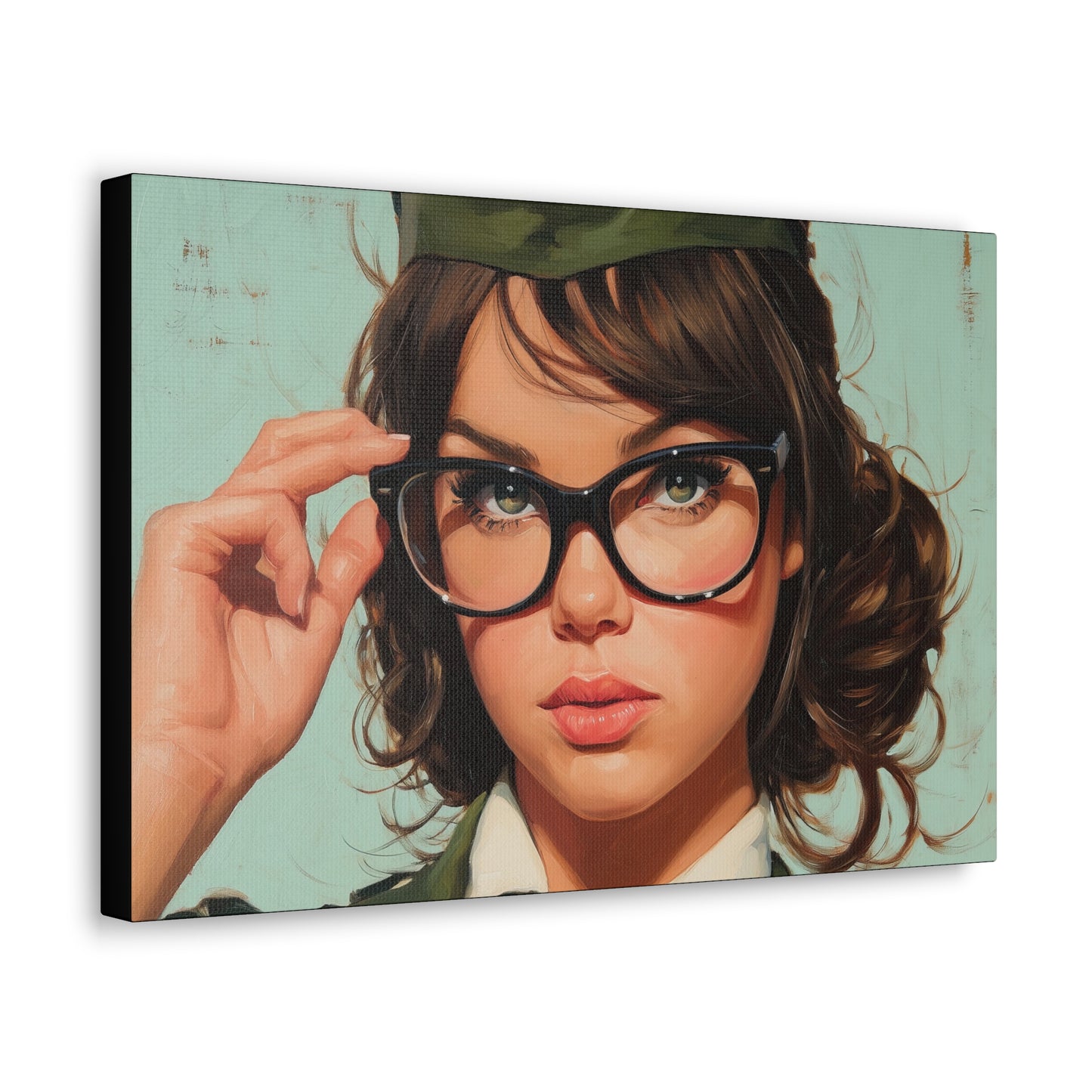 Gallery Wrapped Canvas, Liberty and Lace Art Canvas, Erotic Pinup Art Canvas – Piper