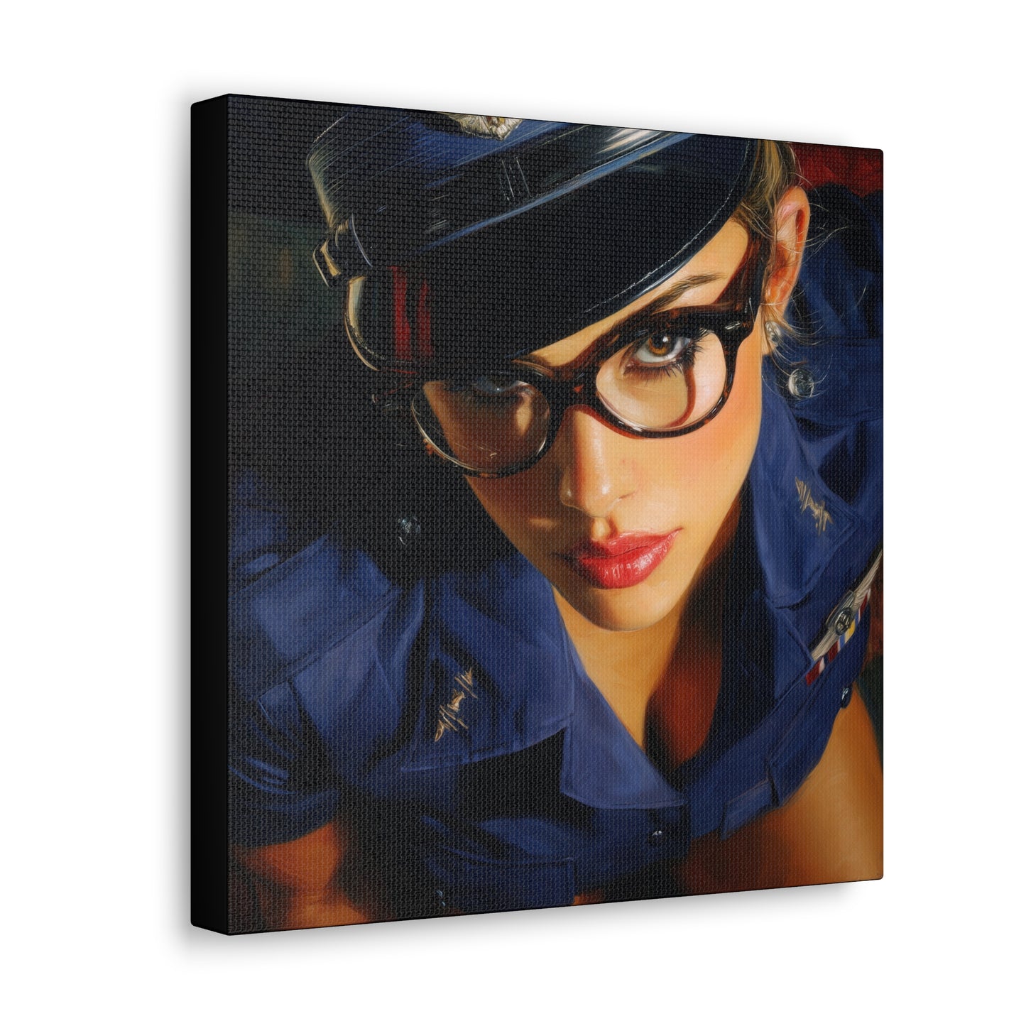 Gallery Wrapped Canvas, Liberty and Lace Art Canvas, Erotic Pinup Art Canvas – Janice