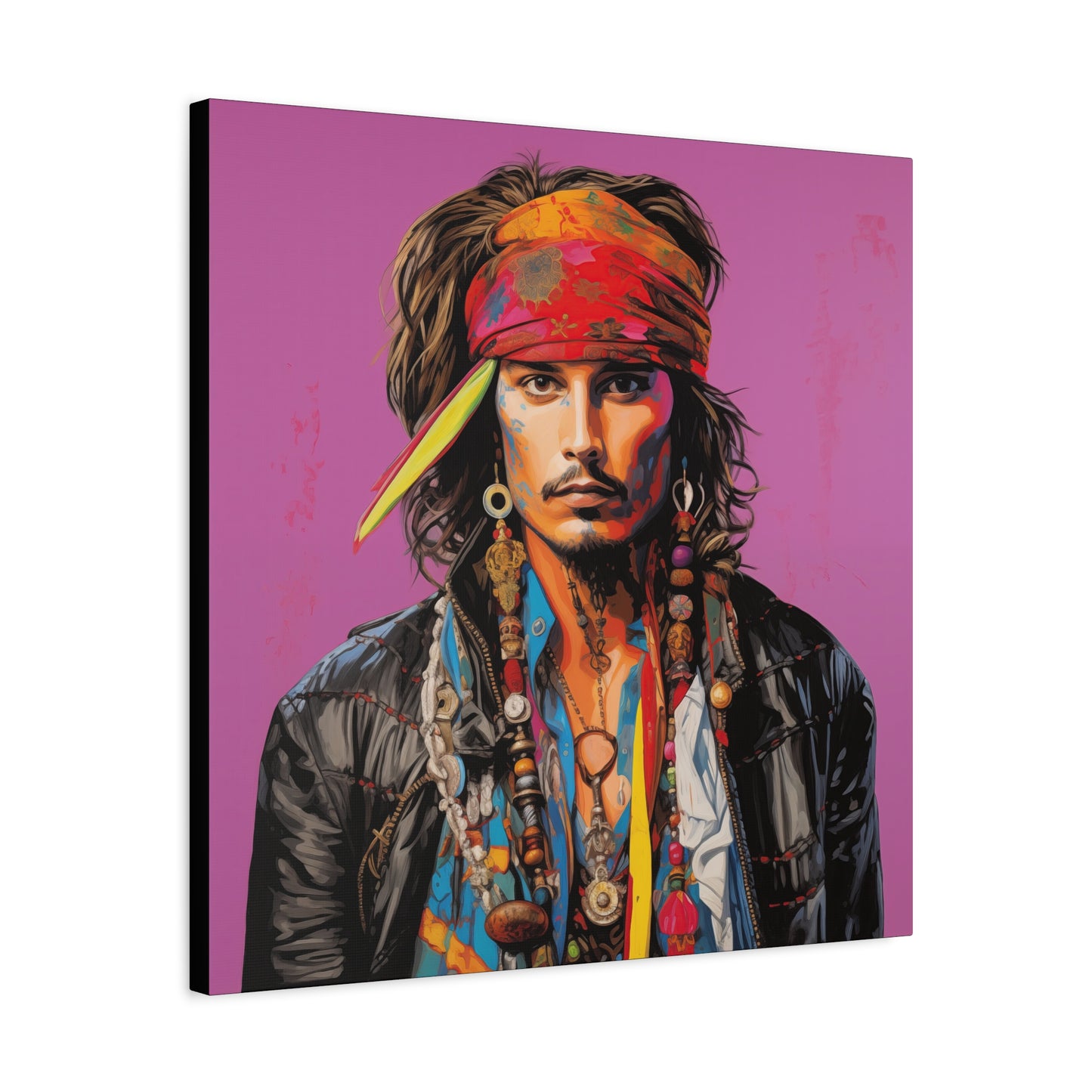 Gallery Wrapped Canvas, Celebrity Inspired, Pop Art Canvas – Johnny