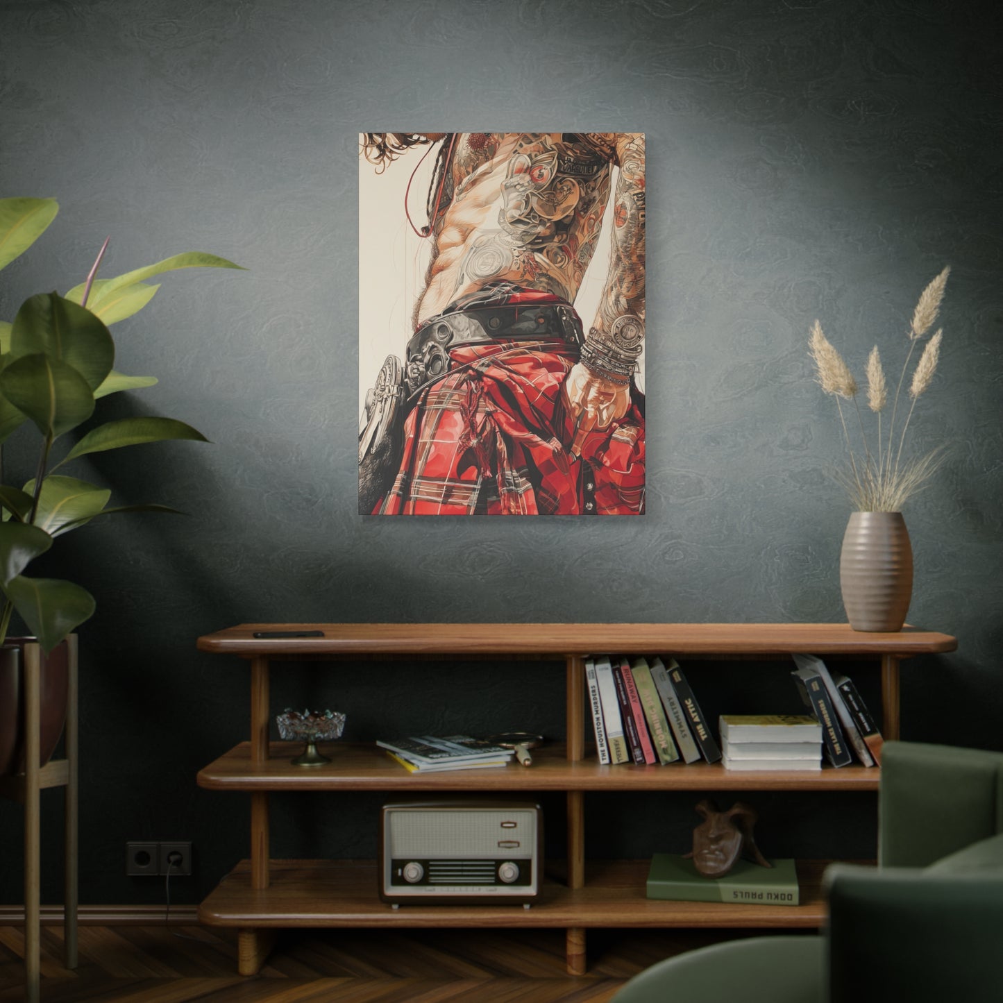 Gallery Wrapped Canvas, Kilts and Carnage Art Canvas, Erotic Pinup Art Canvas – Ronan