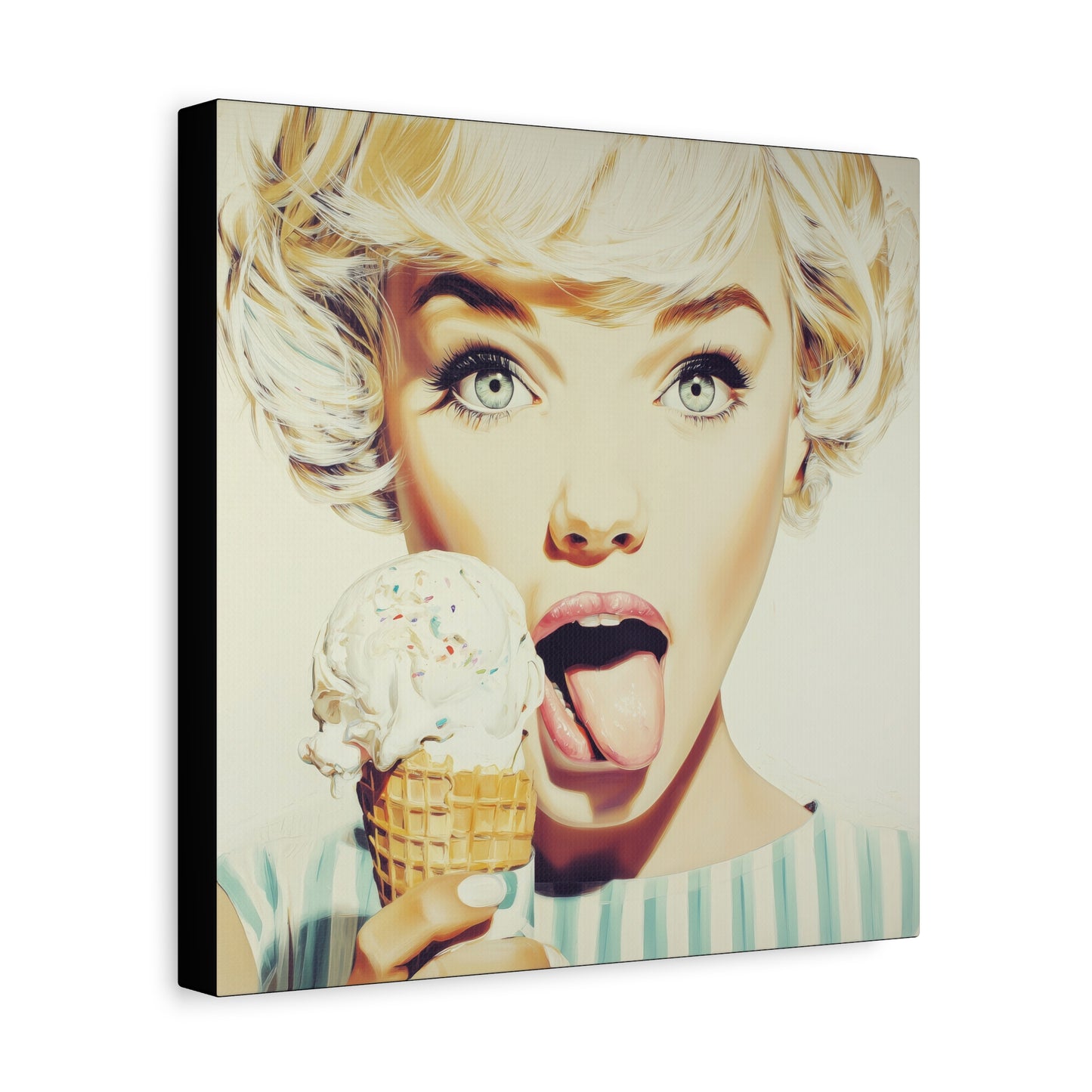 Gallery Wrapped Canvas, Sweet Summer Nostalgia, Sugar and Spice Art Canvas, Ice Cream Dreams Art – Tilly