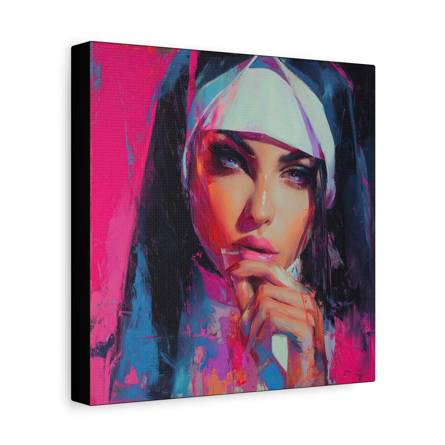 Gallery Wrapped Canvas, Habits and Heresy Art Canvas, Naughty Nuns Art Canvas – Sister Lucienne