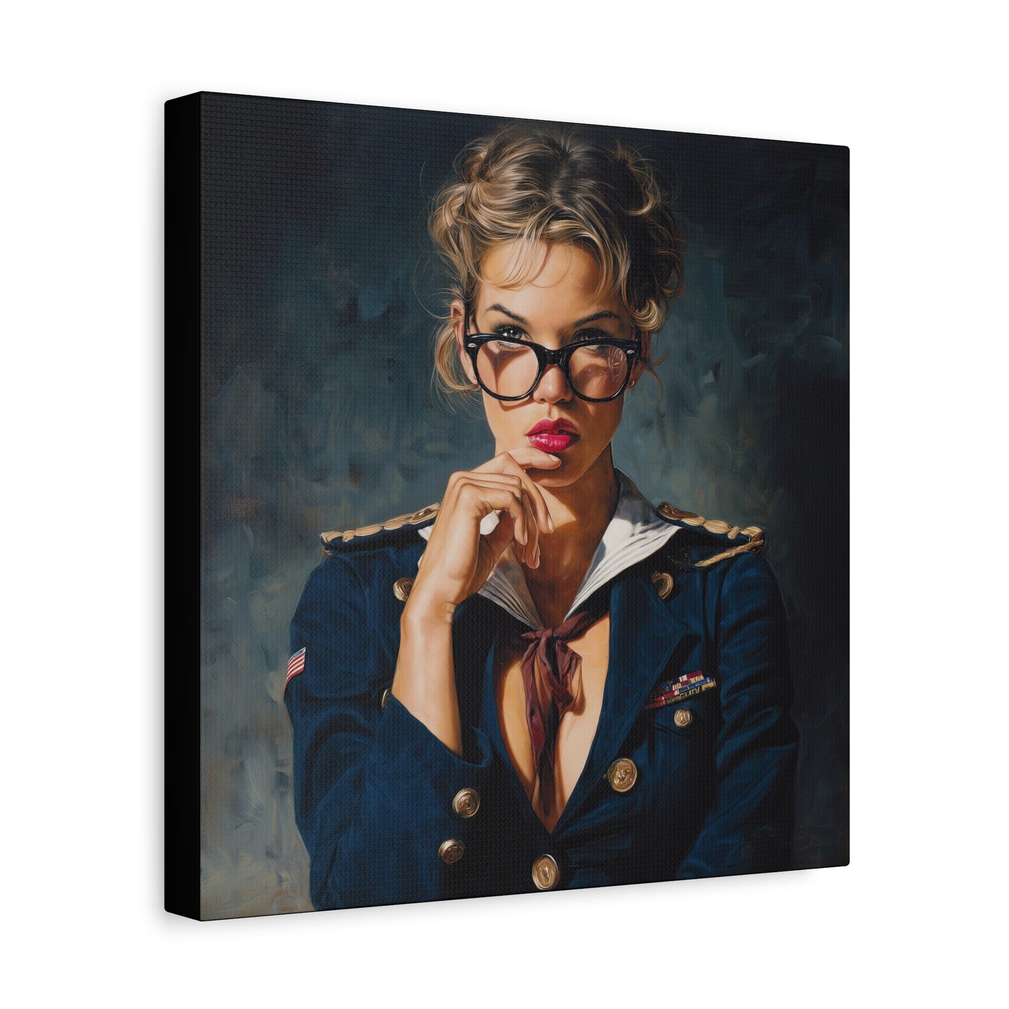 Gallery Wrapped Canvas, Liberty and Lace Art Canvas, Erotic Pinup Art Canvas – Honey