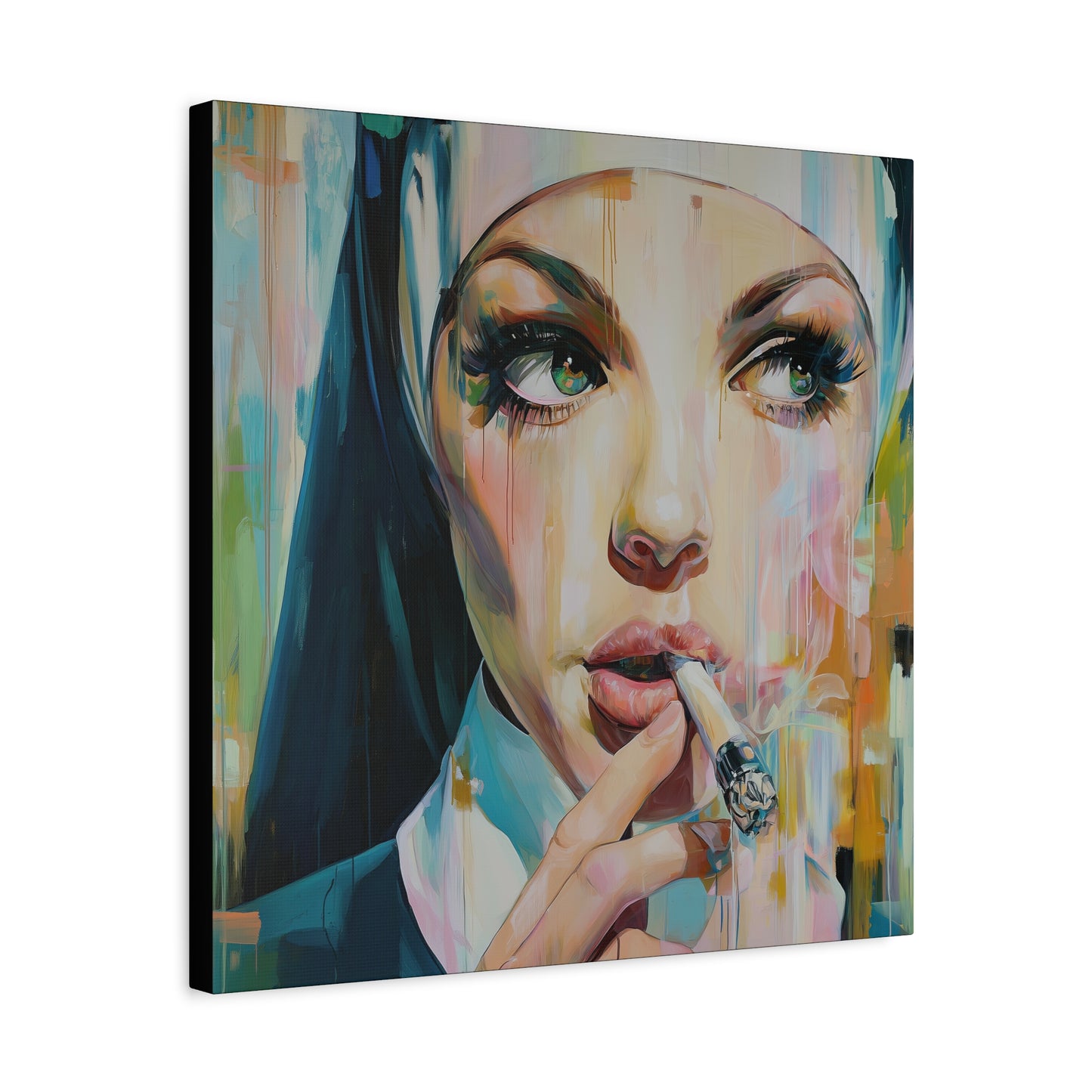 Gallery Wrapped Canvas, Habits and Heresy Art Canvas, Naughty Nuns Art Canvas – Sister Seraphine