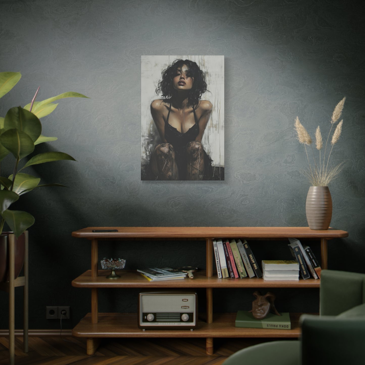 Gallery Wrapped Canvas, Sinners and Saints Art Canvas, Erotic Pinup Art Canvas – Vivienne