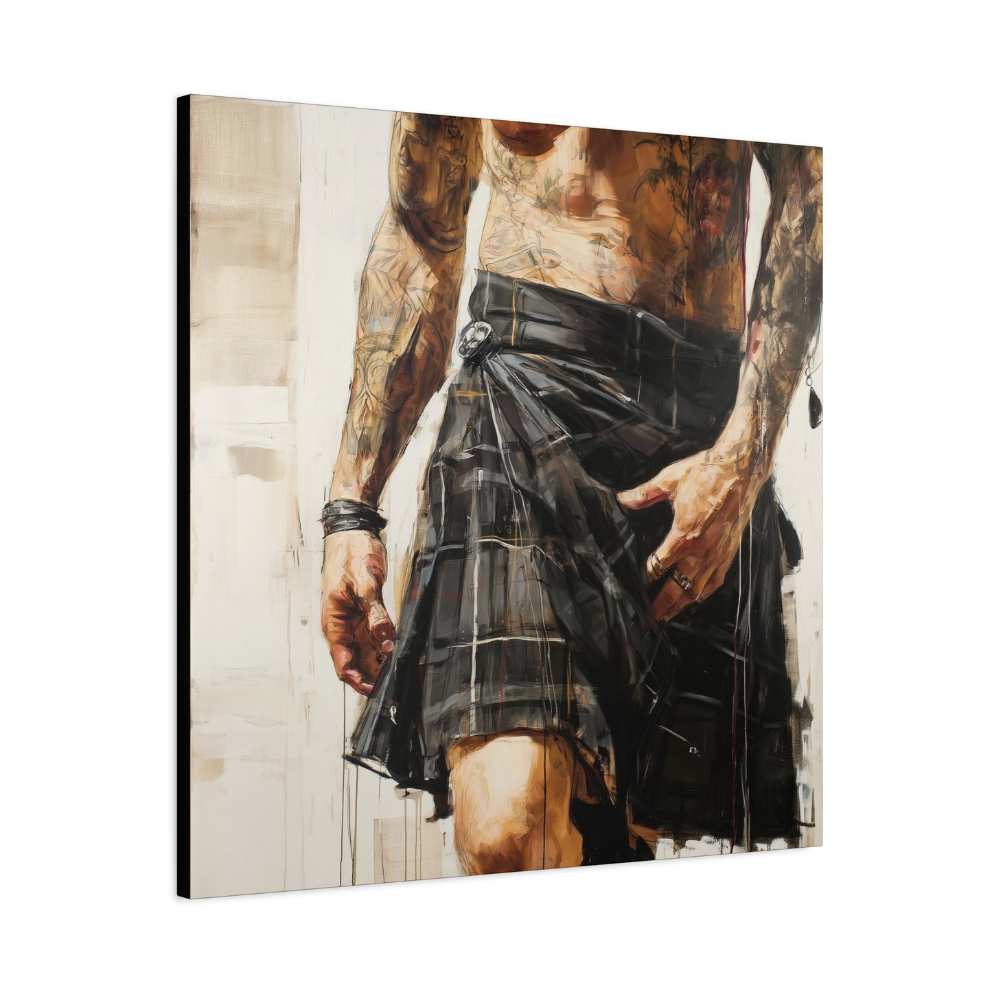 Gallery Wrapped Canvas, Kilts and Carnage Art Canvas, Erotic Pinup Art Canvas – Brodie