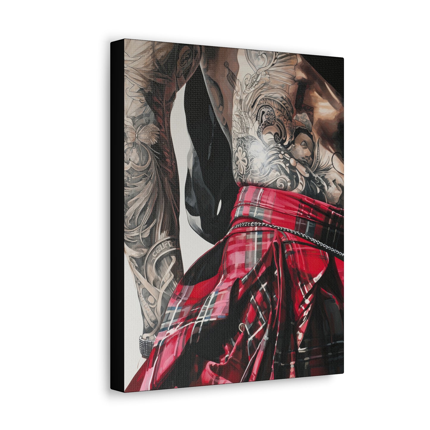 Gallery Wrapped Canvas, Kilts and Carnage Art Canvas, Erotic Pinup Art Canvas – Alexander