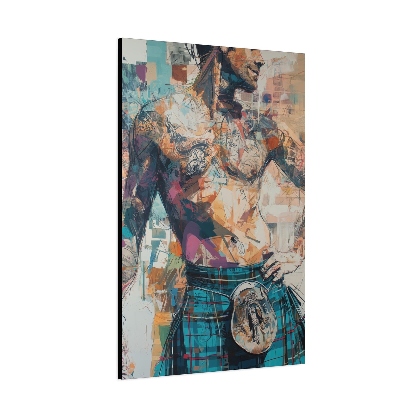 Gallery Wrapped Canvas, Kilts and Carnage Art Canvas, Erotic Pinup Art Canvas – Lachlan