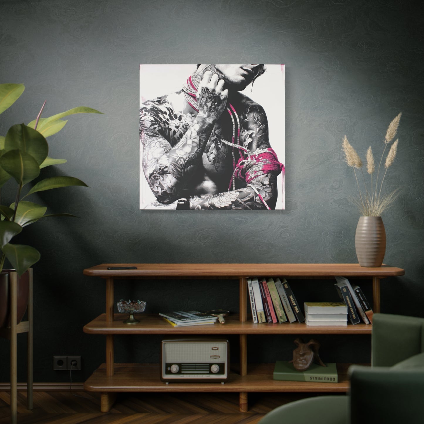 Gallery Wrapped Canvas, Ropes and Reverence Art Canvas, Erotic Shibari Art Canvas – Kaito