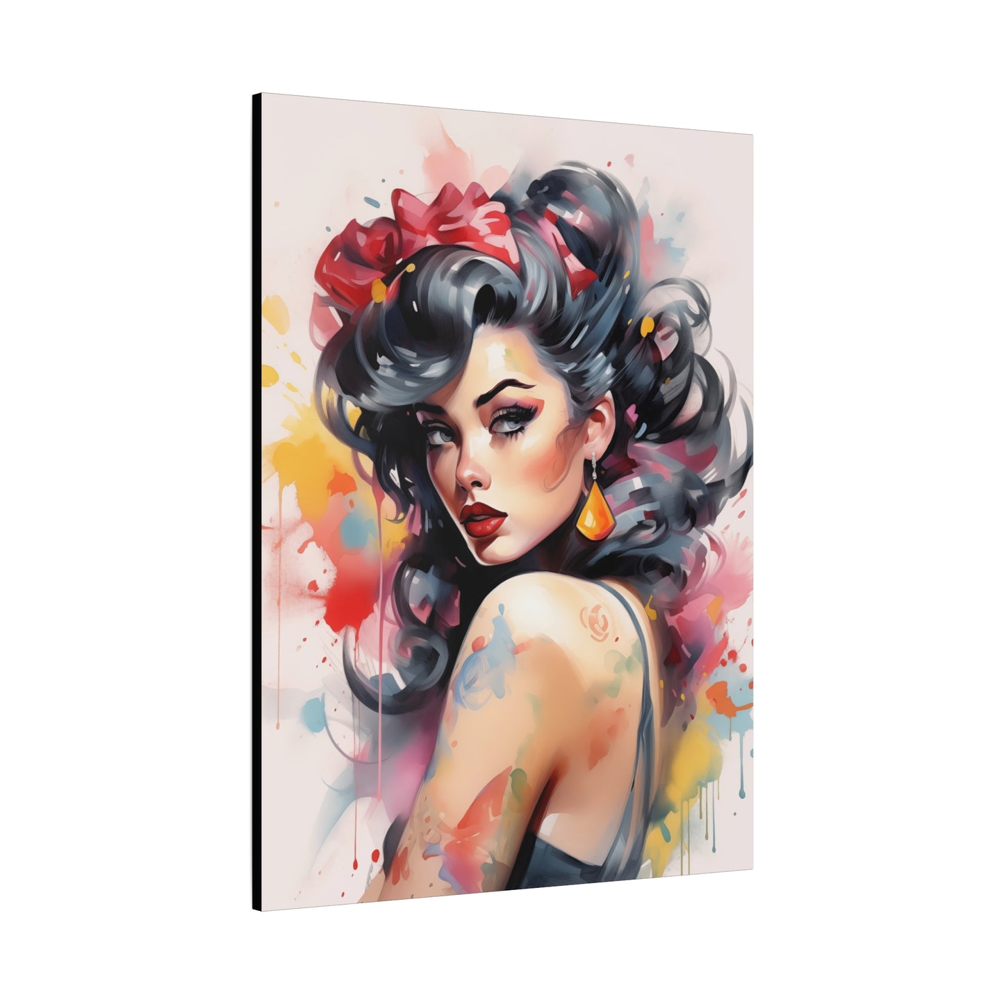 Canvas Wall Art, Gallery Wrapped Pop Art, Femme Doll Wall Art – Genevieve