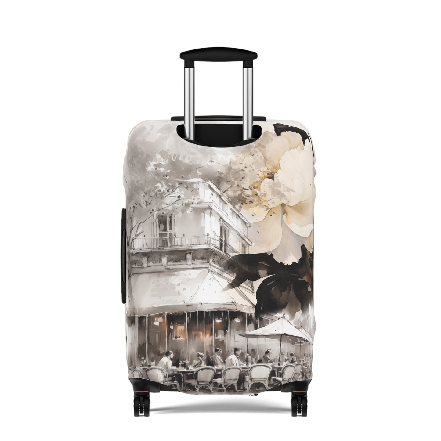 Luggage Cover - Paris, France, Eiffel Tower Cafe