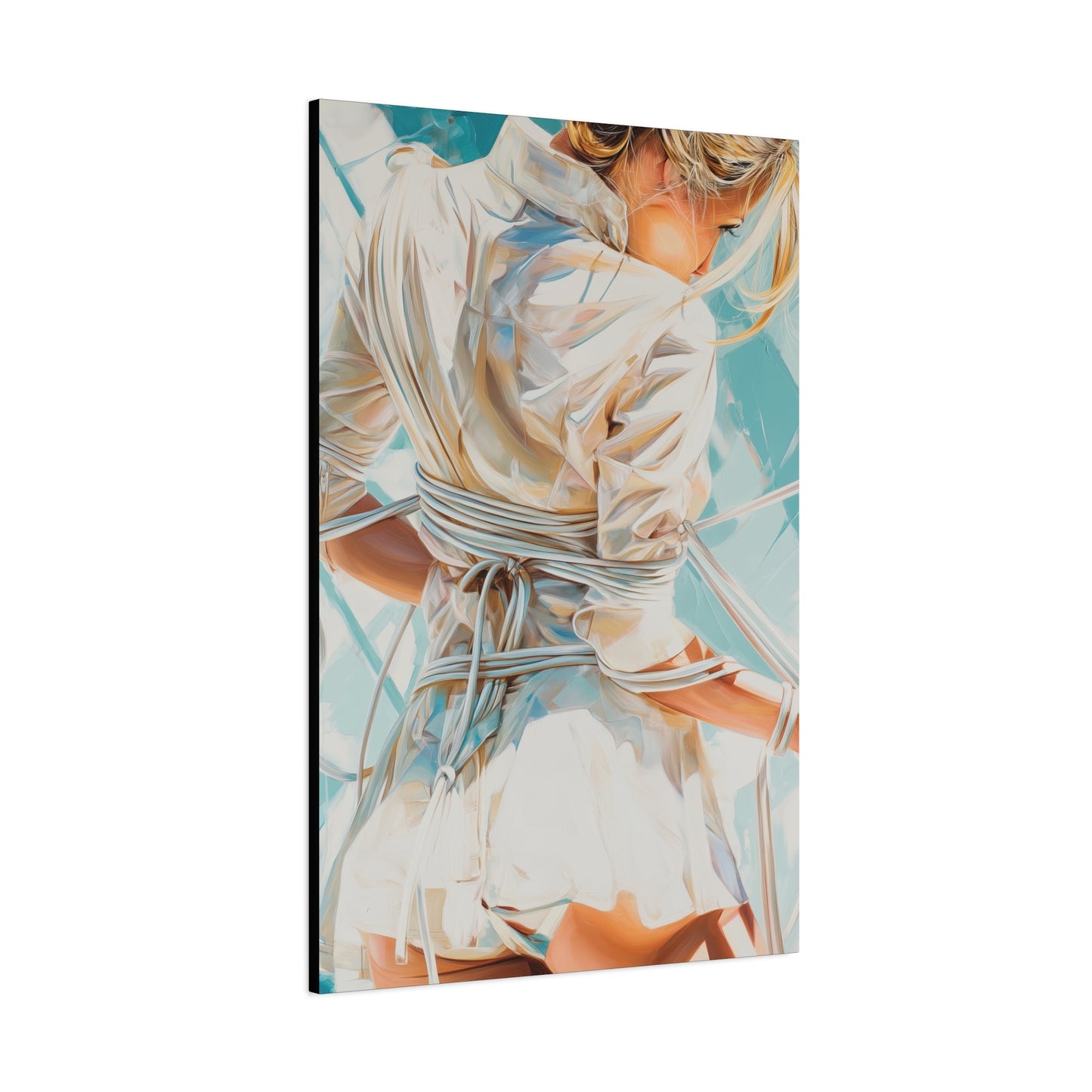 Gallery Wrapped Canvas, Ropes and Reverence Art Canvas, Erotic Shibari Art Canvas – Hannah's Sister