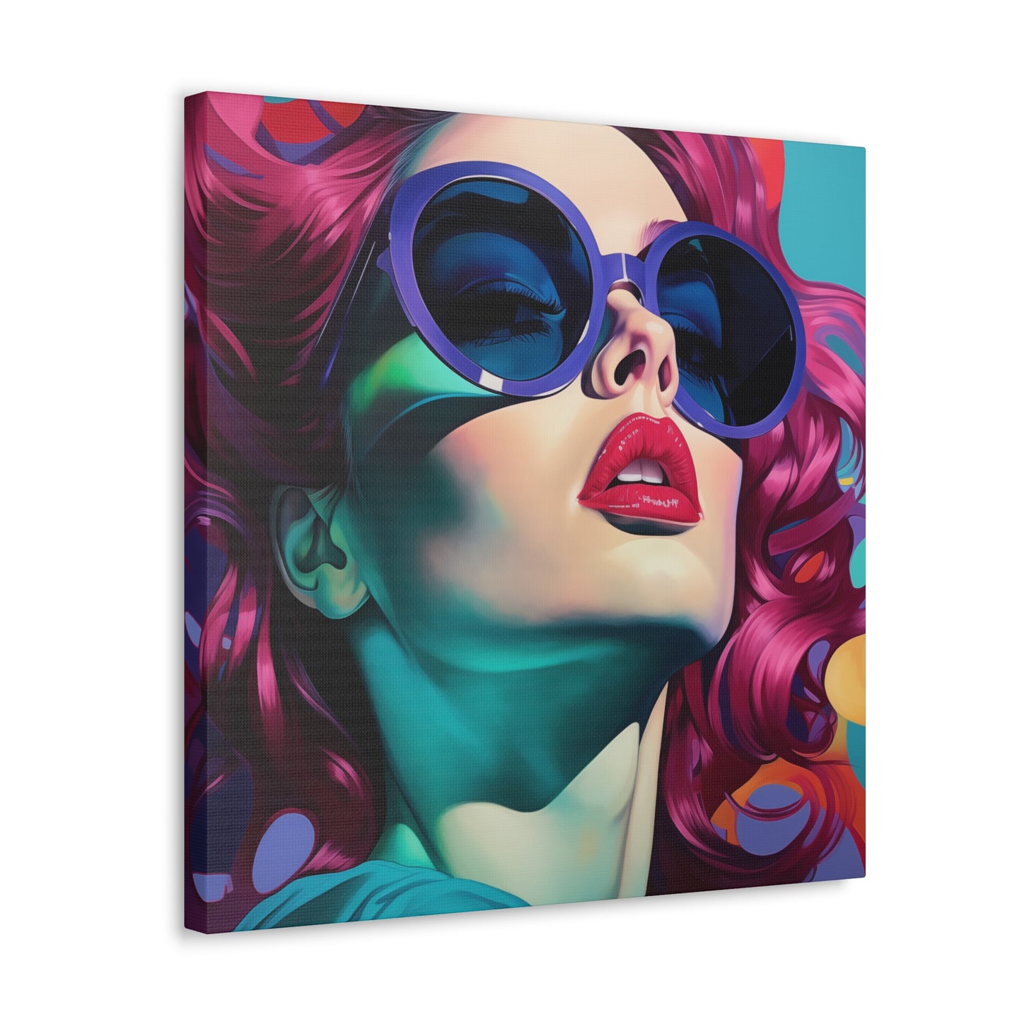 Canvas Gallery Wrapped High-Fashion Wall Art, Stylish Decor, Retro Femme Doll Pop Art – Electra