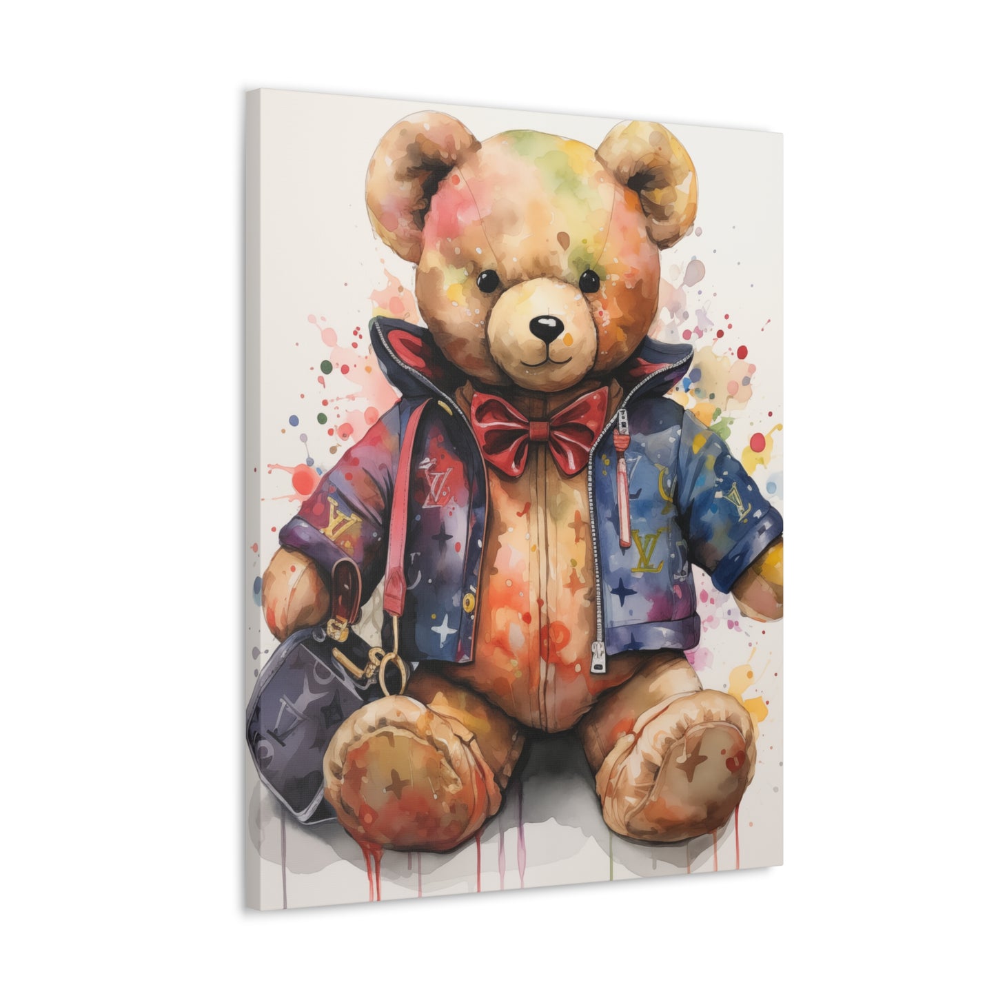 Canvas Gallery Wrap - LV Bear Wall Art - Drip