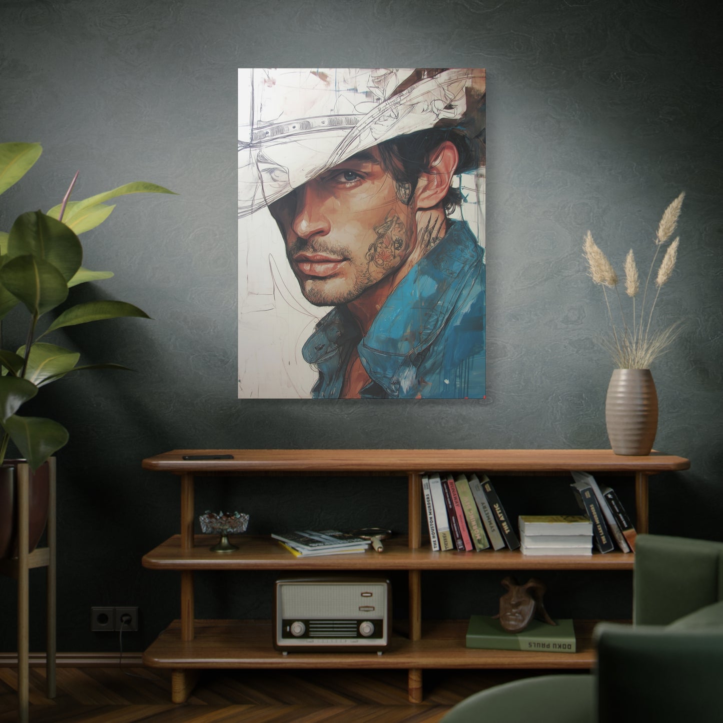 Gallery Wrapped Canvas, Wranglers and Wreckage Art Canvas, Erotic Pinup Art Canvas – Jack