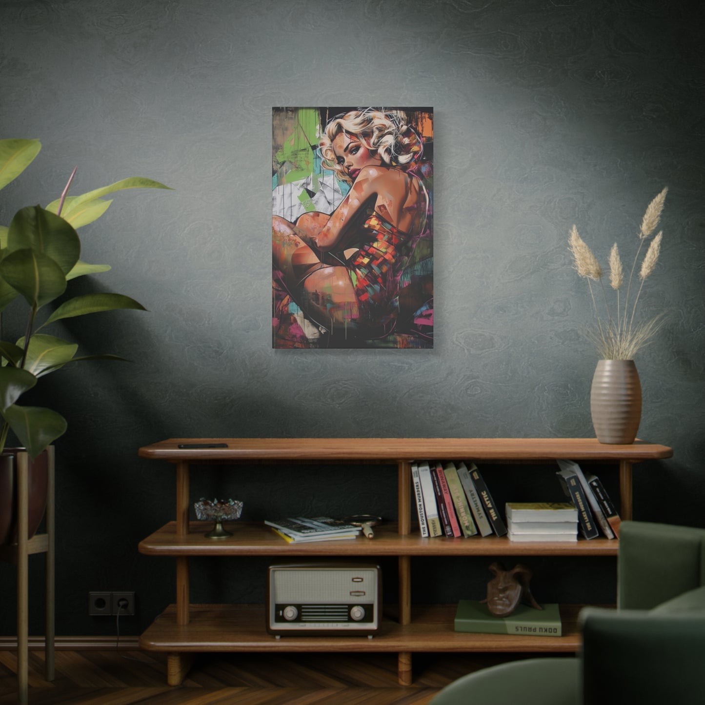 Gallery Wrapped Canvas, Guilt and Grit Adult Art Canvas, Erotic Pinup Art Canvas – Selene