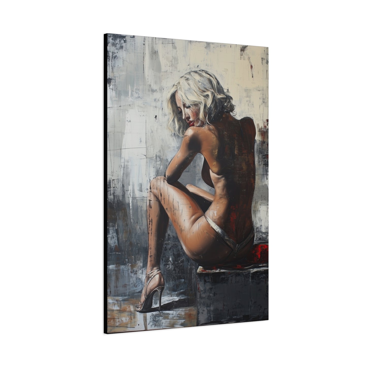 Gallery Wrapped Canvas, Guilt and Grit Adult Art Canvas, Erotic Pinup Art Canvas – Verona