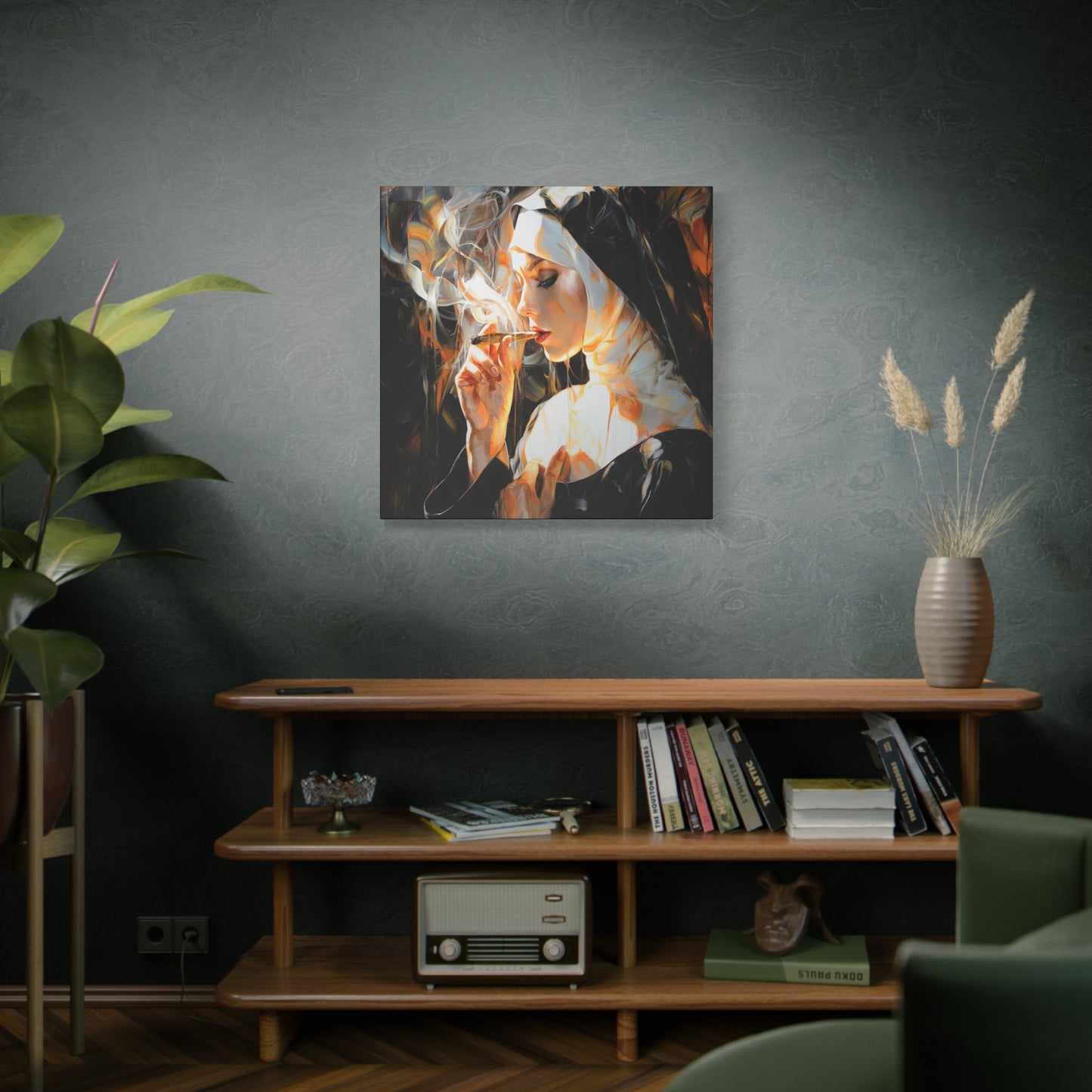 Gallery Wrapped Canvas, Habits and Heresy Art Canvas, Naughty Nuns Art Canvas – Sister Benedicta