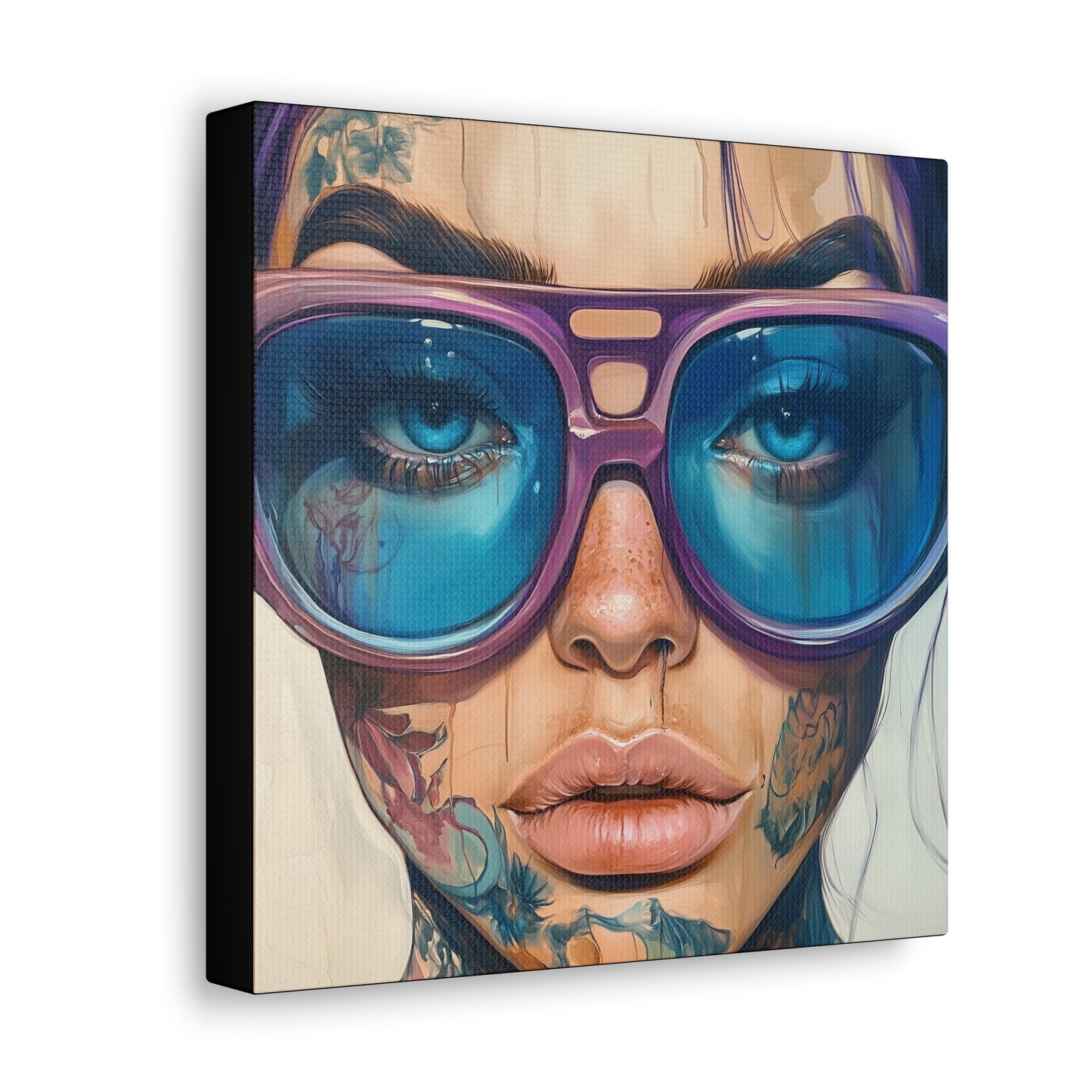 Canvas Gallery Wrap, Ladies in Lenses Wall Art, Abstract Femme Girl Art - Jane