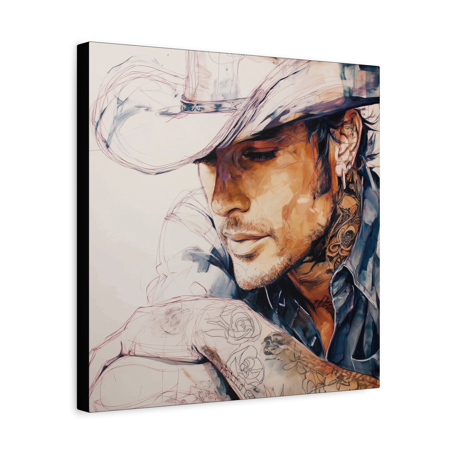 Gallery Wrapped Canvas, Wranglers and Wreckage Art Canvas, Erotic Pinup Art Canvas – Wade