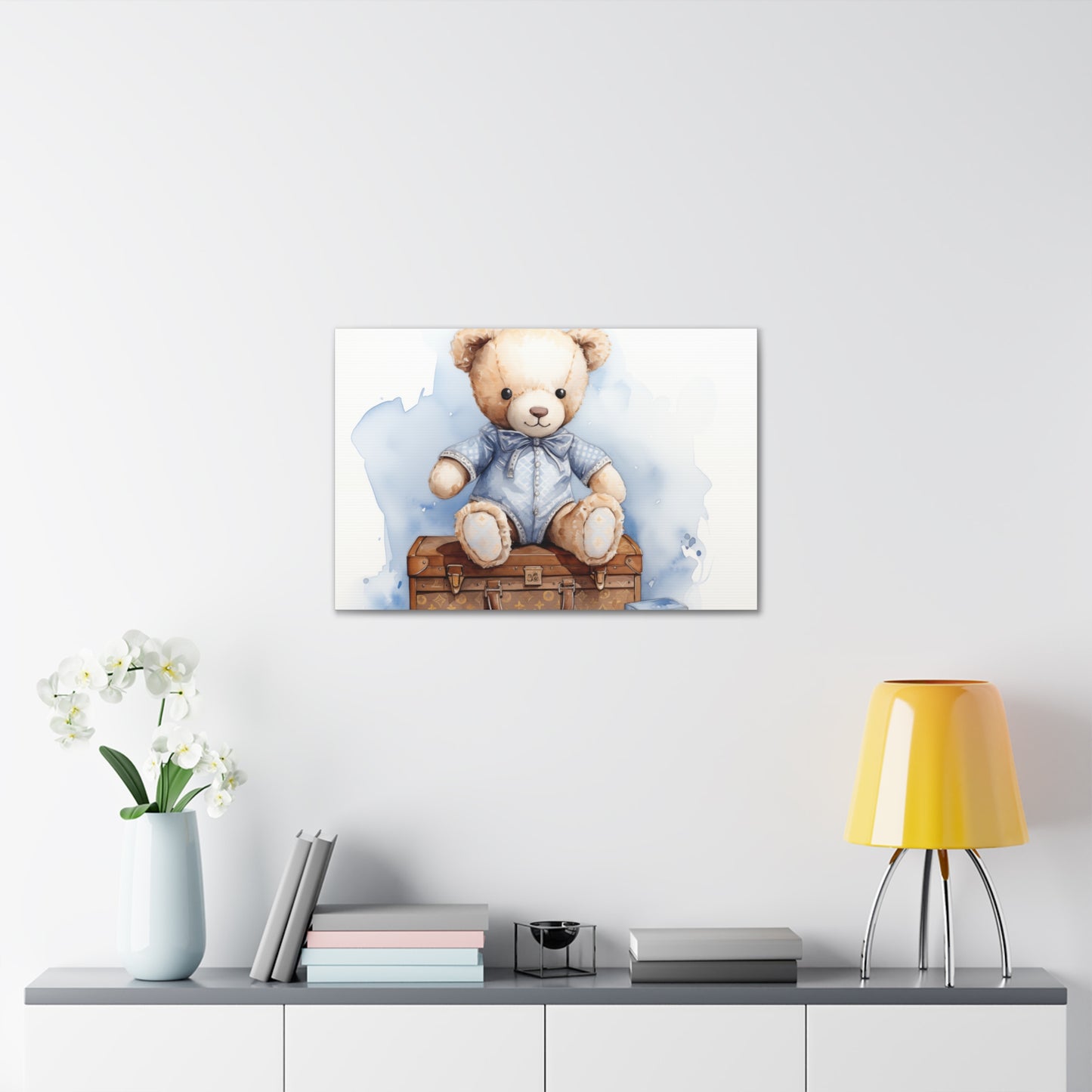 Canvas Gallery Wrap - LV Bear Wall Art - Blu