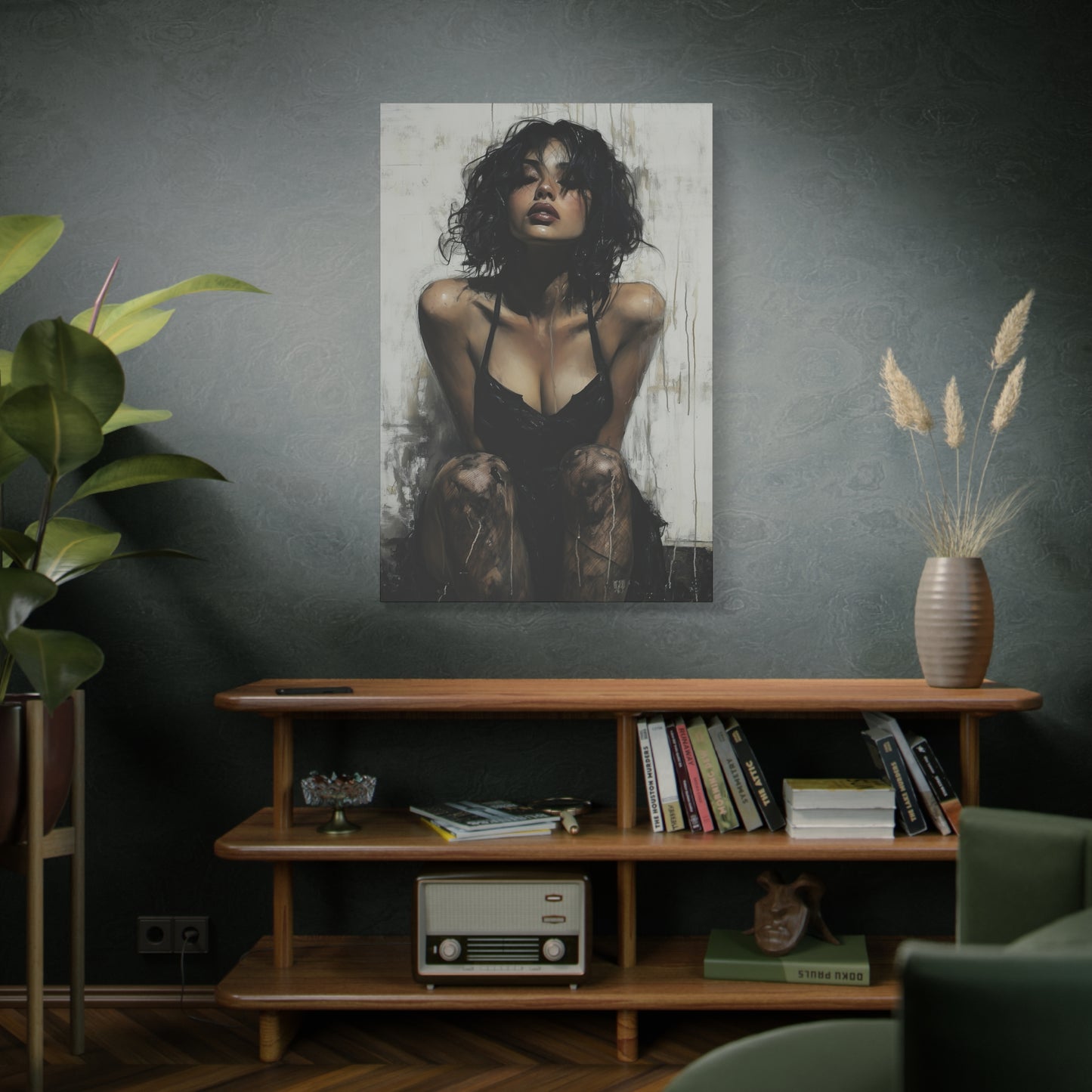 Gallery Wrapped Canvas, Sinners and Saints Art Canvas, Erotic Pinup Art Canvas – Vivienne