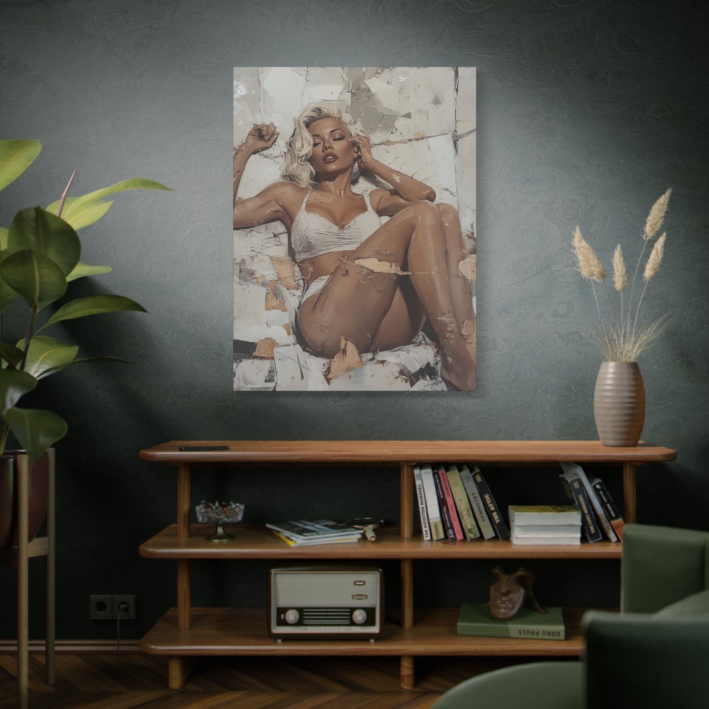 Gallery Wrapped Canvas, Guilt and Grit Adult Art Canvas, Erotic Pinup Art Canvas – Dahliana