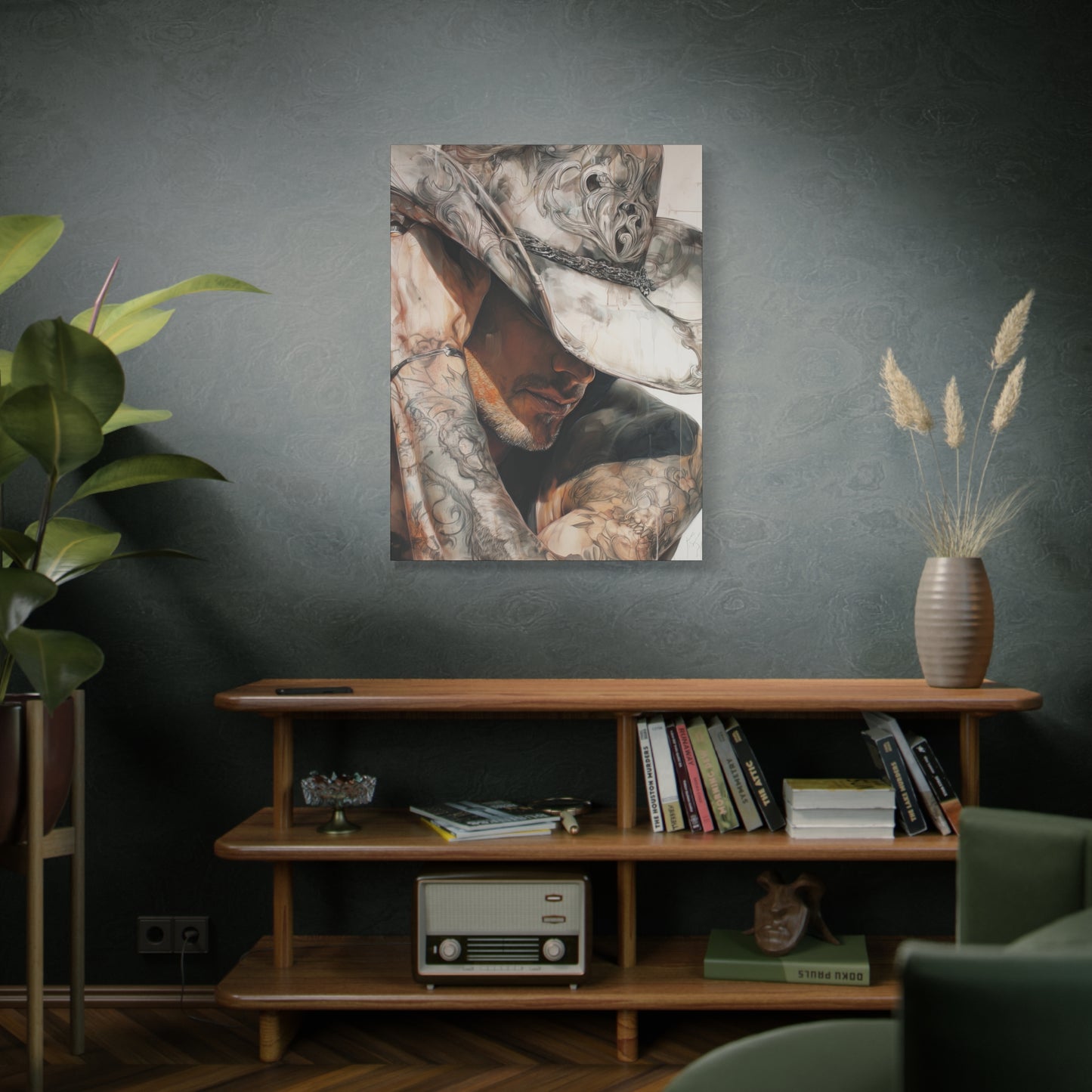Gallery Wrapped Canvas, Wranglers and Wreckage Art Canvas, Erotic Pinup Art Canvas – Chase