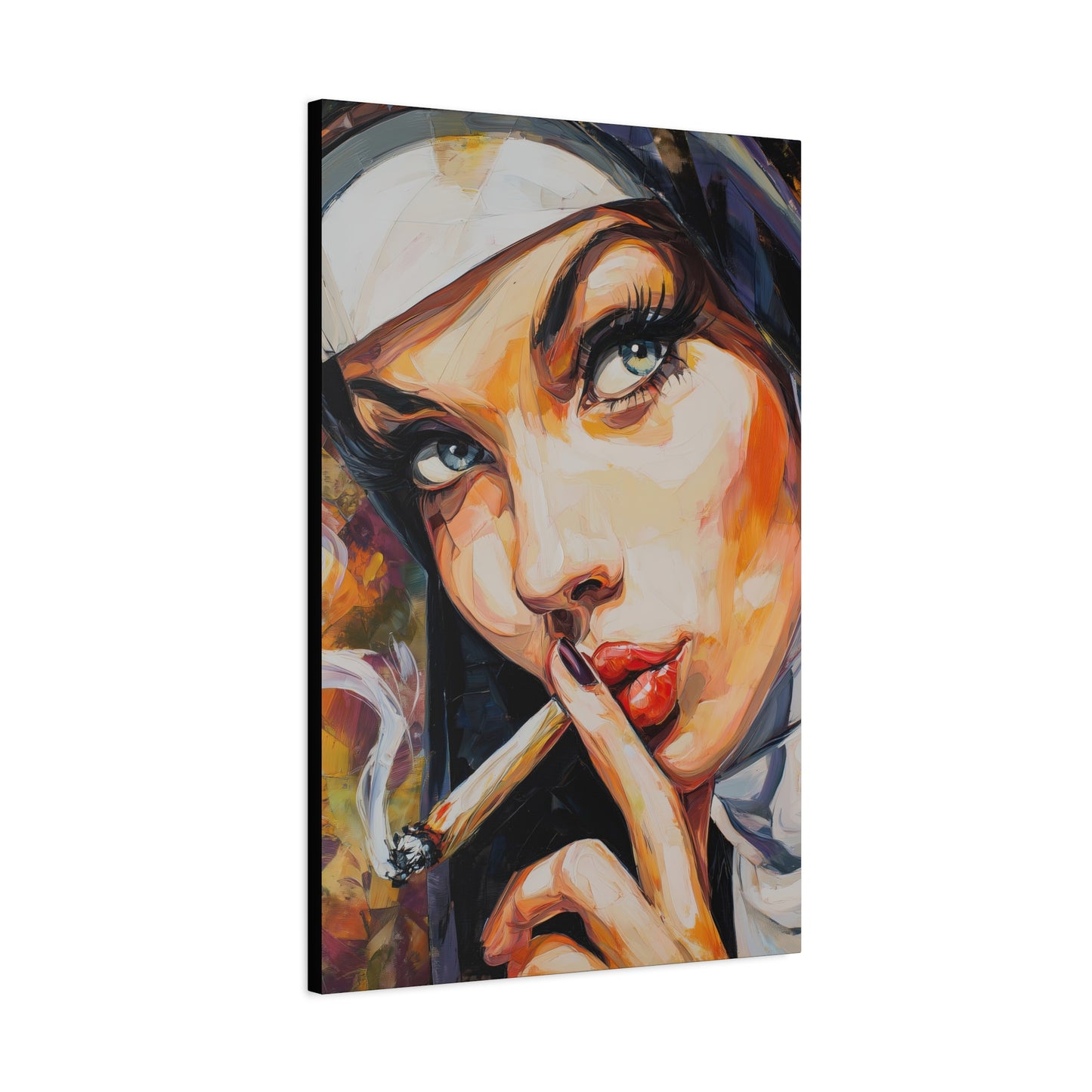 Gallery Wrapped Canvas, Habits and Heresy Art Canvas, Naughty Nuns Art Canvas – Sister Celestine